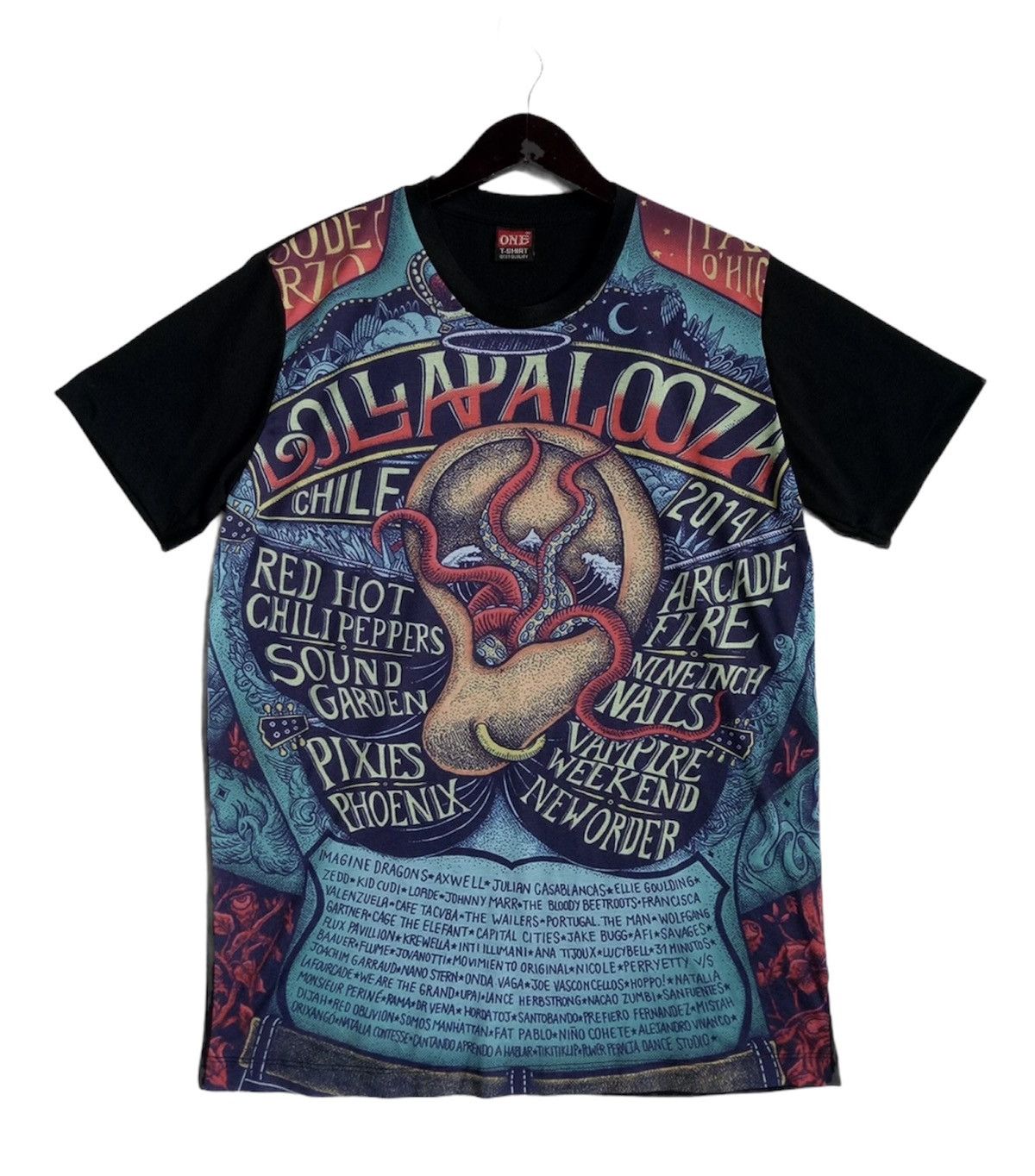 Band Tees LOLLAPALOOZA CHILE soundgarden NIN new order RHCP tee Size US L / EU 52-54 / 3 - 1 Thumbnail