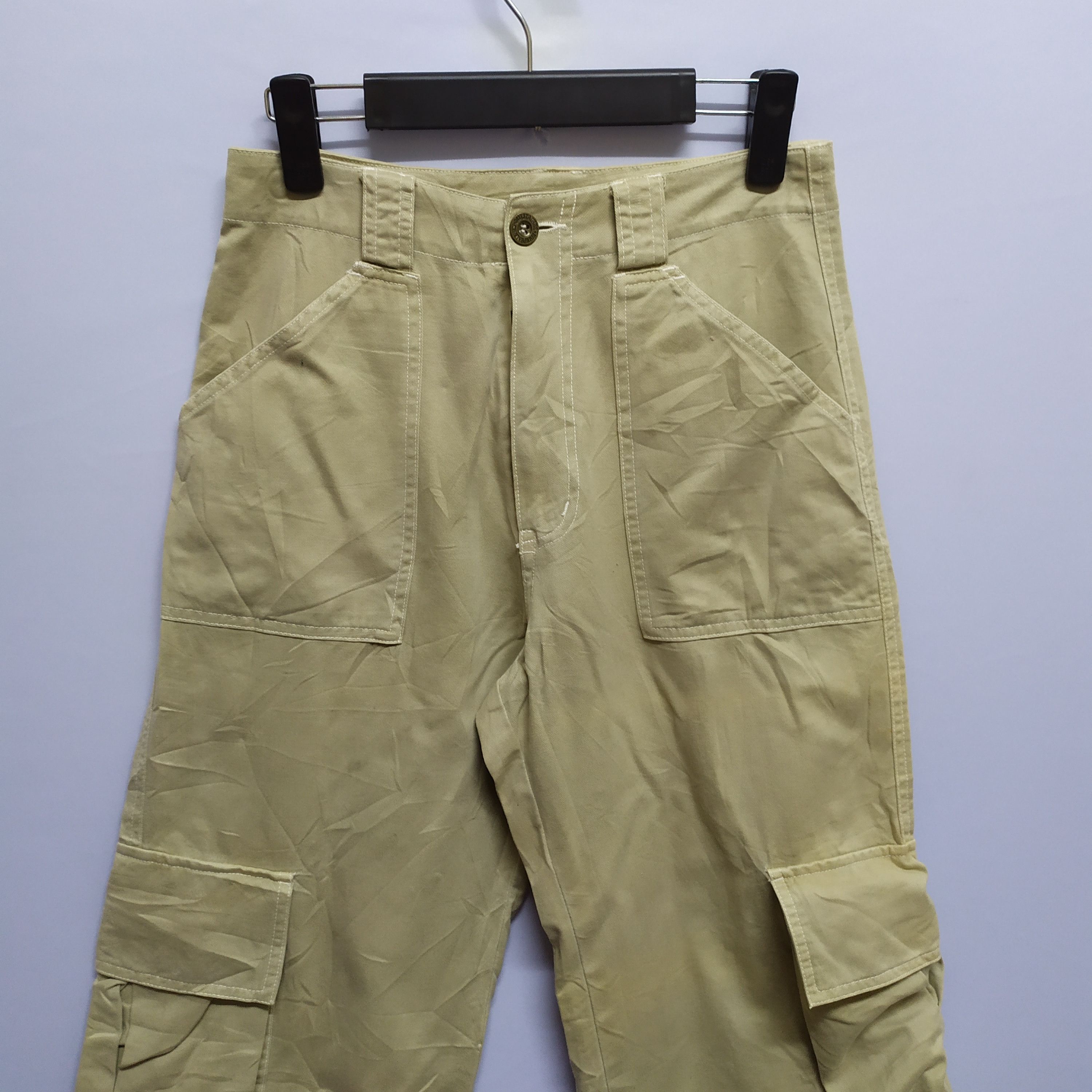 Japanese Brand AFRICAN BEAT CLUB FLARE CARGO PANTS MULTIPOCKET TACTICAL Size US 27 - 4 Thumbnail