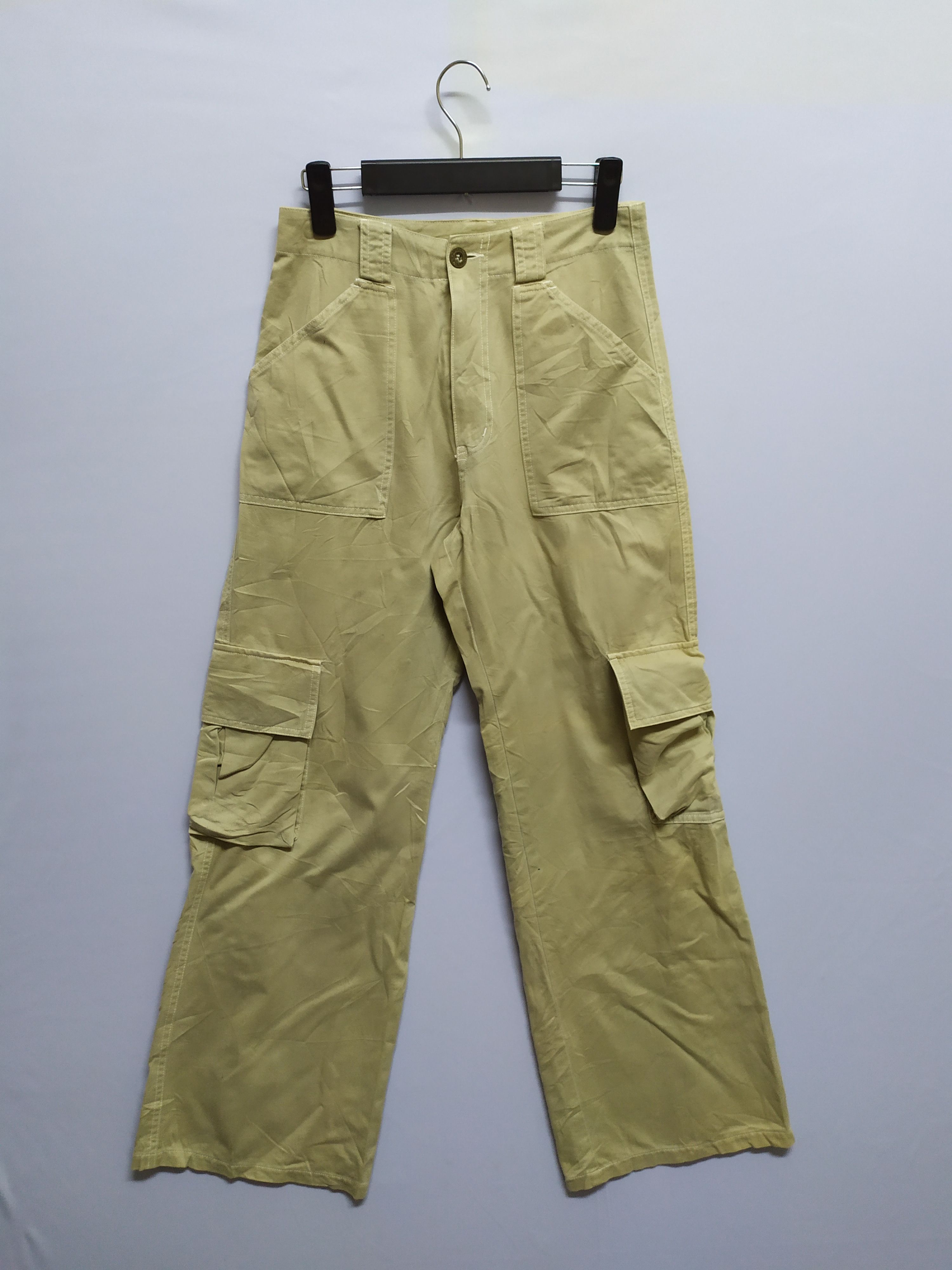 Japanese Brand AFRICAN BEAT CLUB FLARE CARGO PANTS MULTIPOCKET TACTICAL Size US 27 - 1 Thumbnail