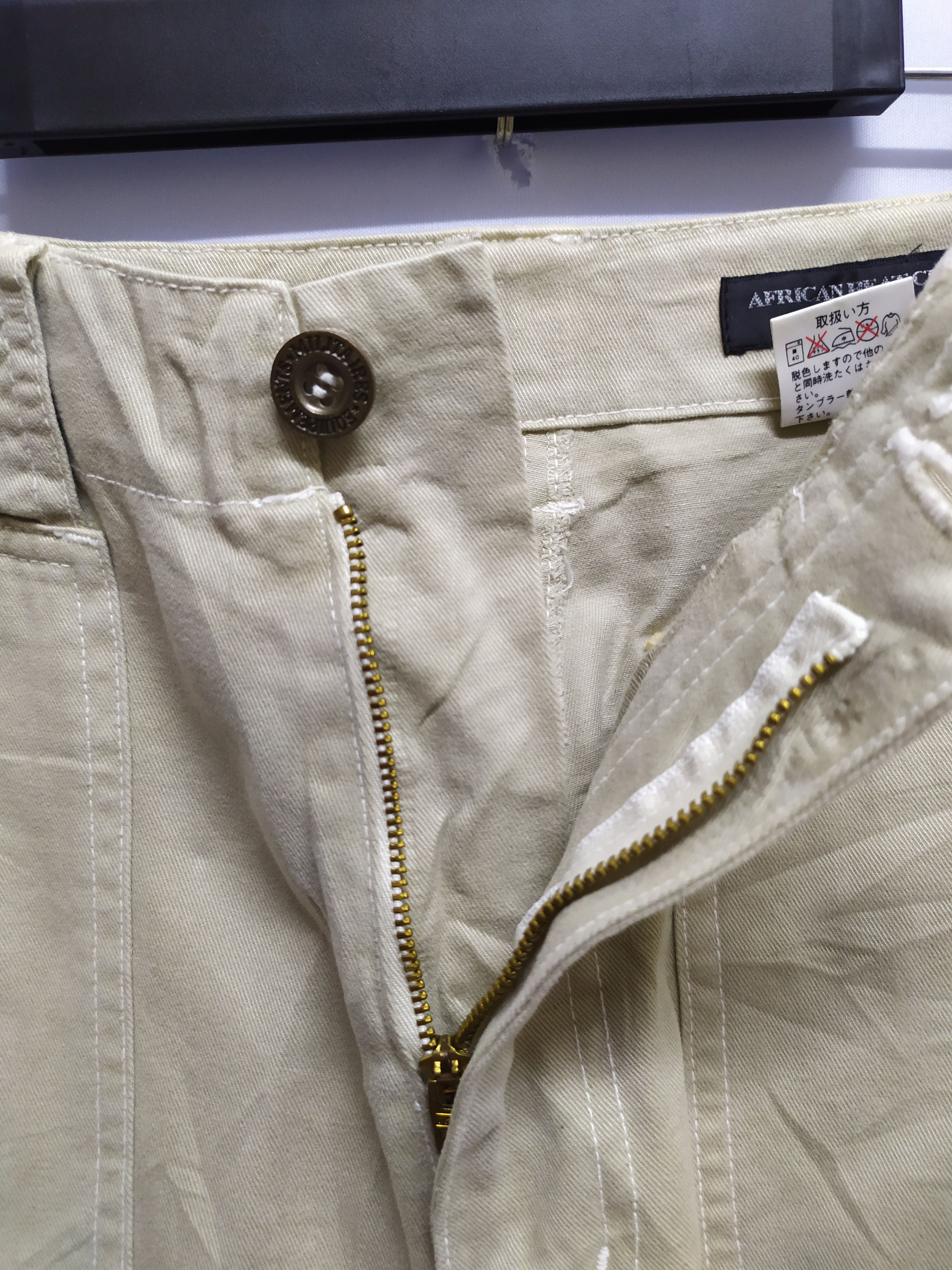 Japanese Brand AFRICAN BEAT CLUB FLARE CARGO PANTS MULTIPOCKET TACTICAL Size US 27 - 9 Thumbnail