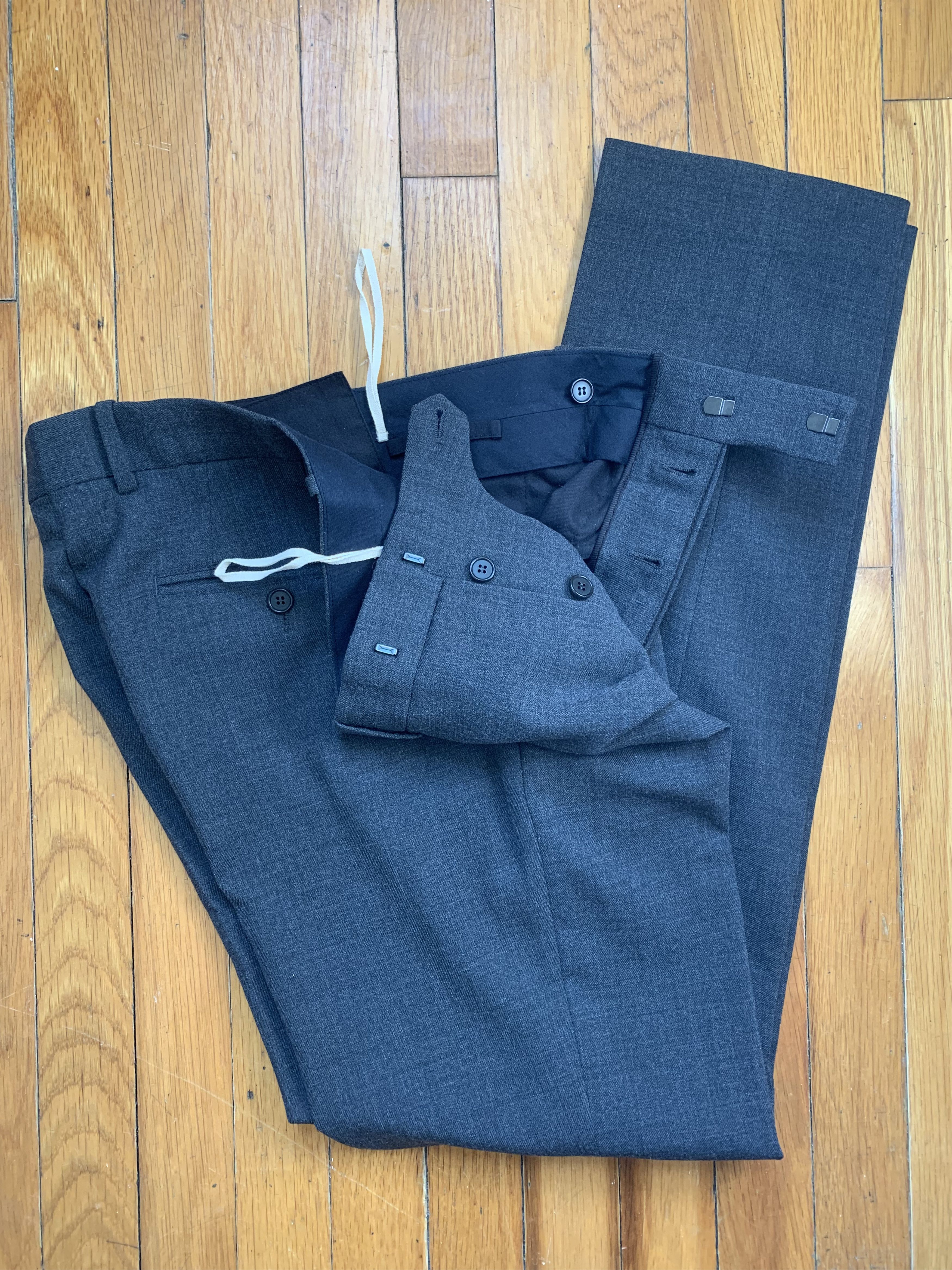 Marni WORN X 4, grey slim-fitting trousers, IT50, made in Italy Size 40R - 3 Thumbnail