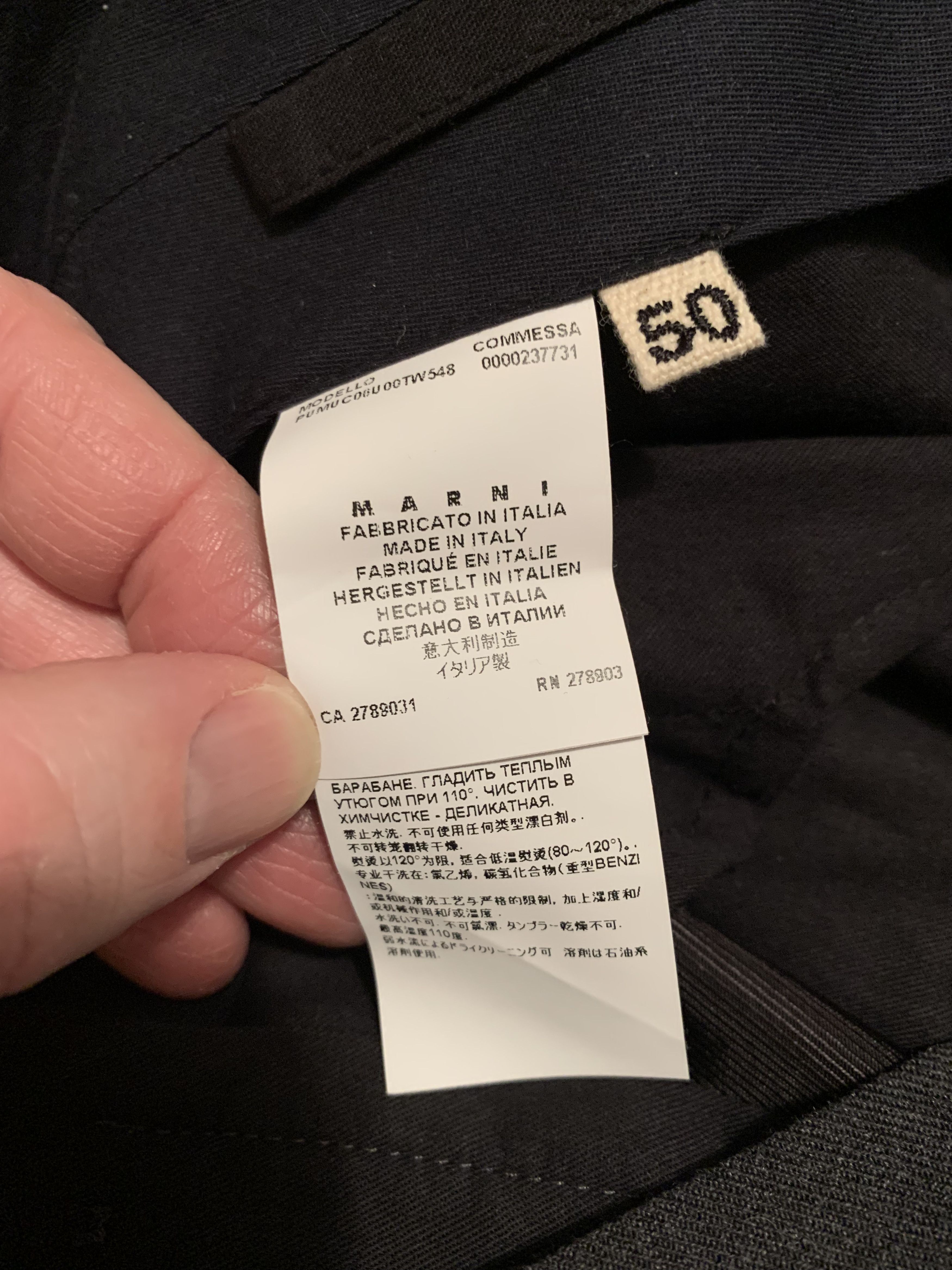 Marni WORN X 4, grey slim-fitting trousers, IT50, made in Italy Size 40R - 23 Thumbnail