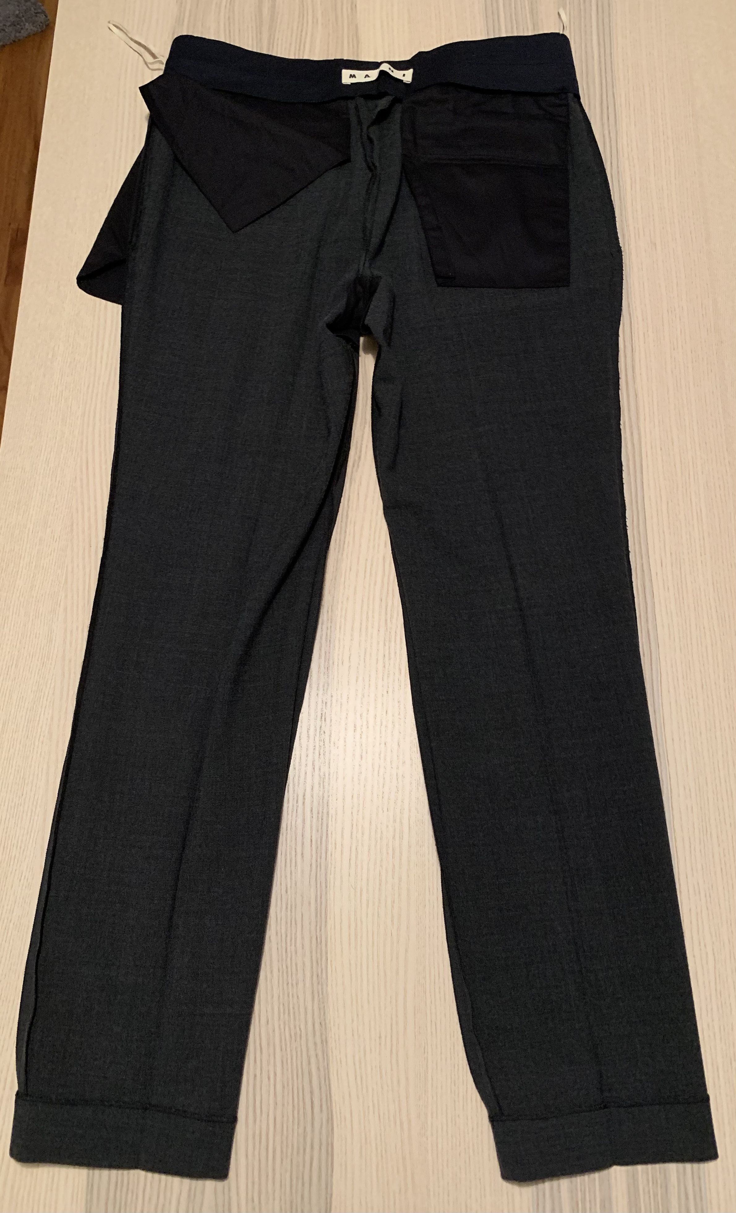 Marni WORN X 4, grey slim-fitting trousers, IT50, made in Italy Size 40R - 10 Thumbnail