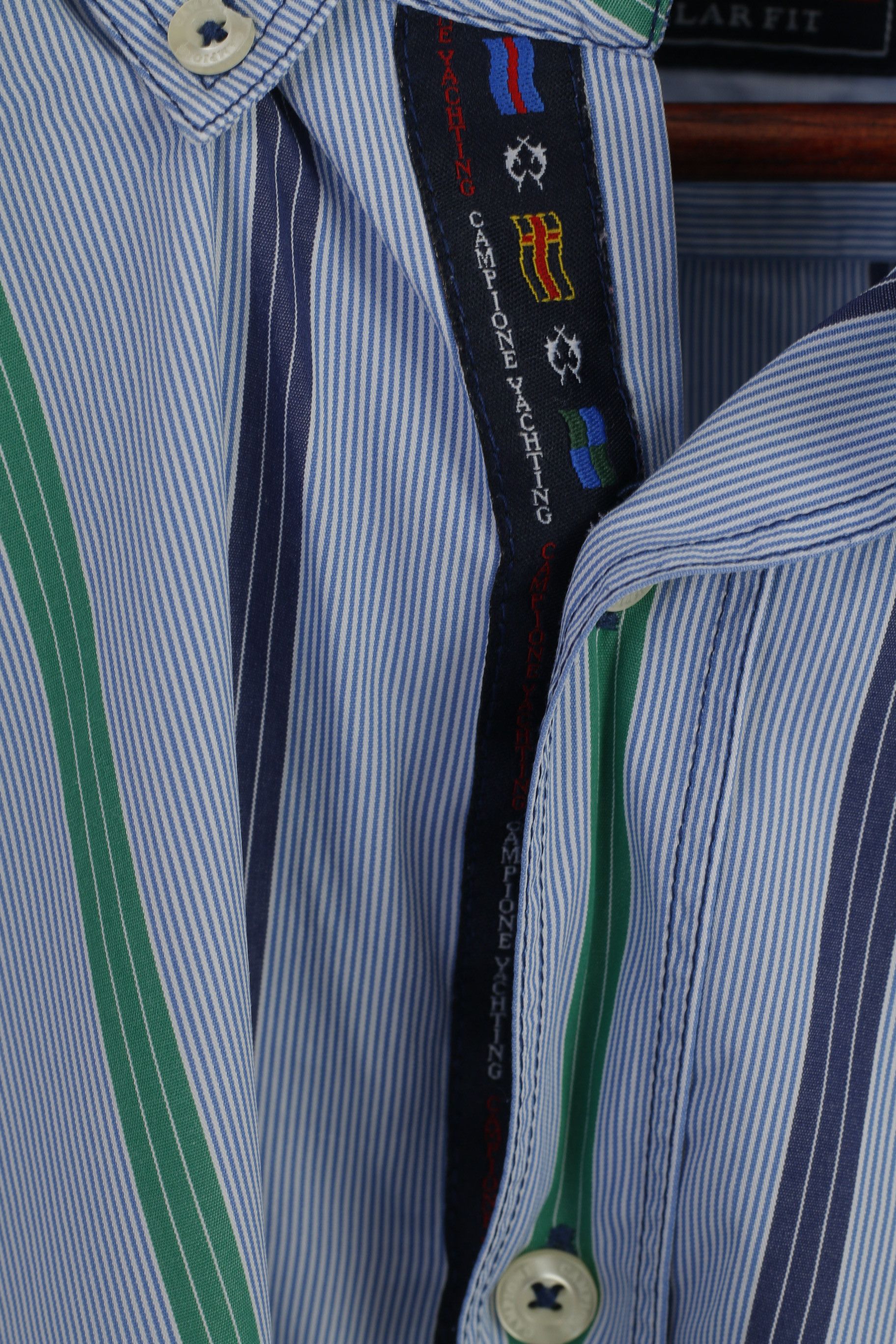 Vintage Claudio Campione Men XL Casual Shirt Blue Cotton 8097 Size US XL / EU 56 / 4 - 6 Thumbnail