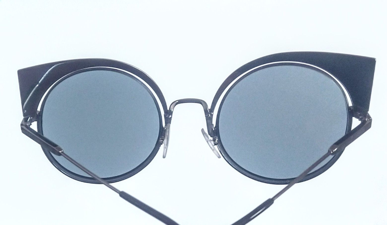 Fendi Fendi Sunglasses FF 1177/S Cat Eye Round Gray Silver Metal Size ONE SIZE - 12 Thumbnail