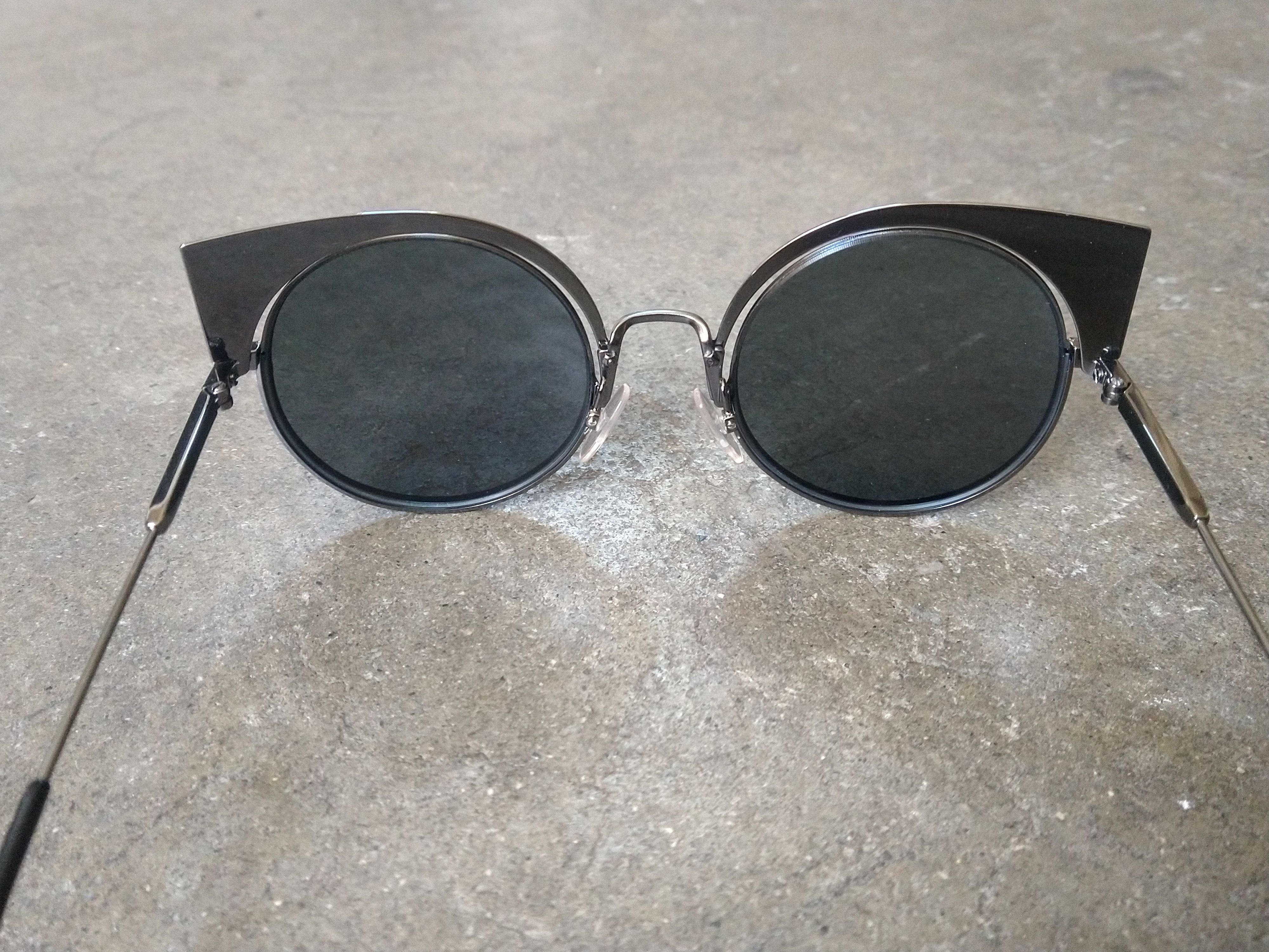 Fendi Fendi Sunglasses FF 1177/S Cat Eye Round Gray Silver Metal Size ONE SIZE - 7 Thumbnail