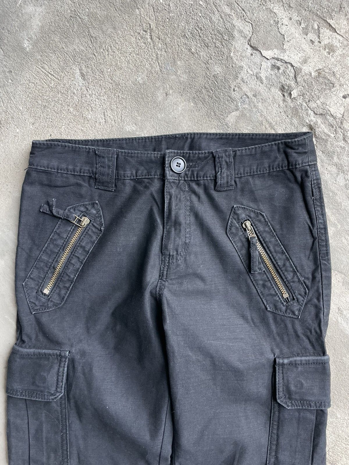 Japanese Brand VINTAGE JAPANESE DENIM CARGO PANTS MICHEL KLEIN Y2K Size US 29 - 4 Thumbnail