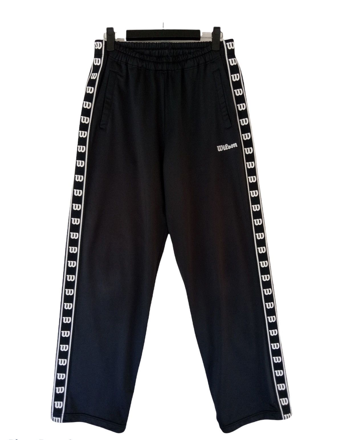 Wilson WILSON sweatpants sports tennis side tape streetwear pants Size US 36 / EU 52 - 1 Thumbnail