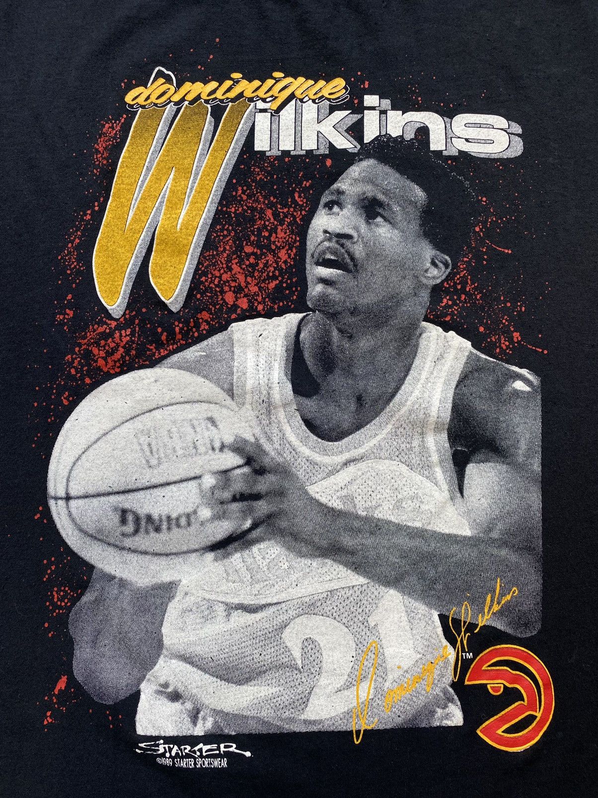 Starter Vintage Dominique Wilkins Atlanta Hawks TShirt Lakers Bryant Size US XL / EU 56 / 4 - 3 Thumbnail