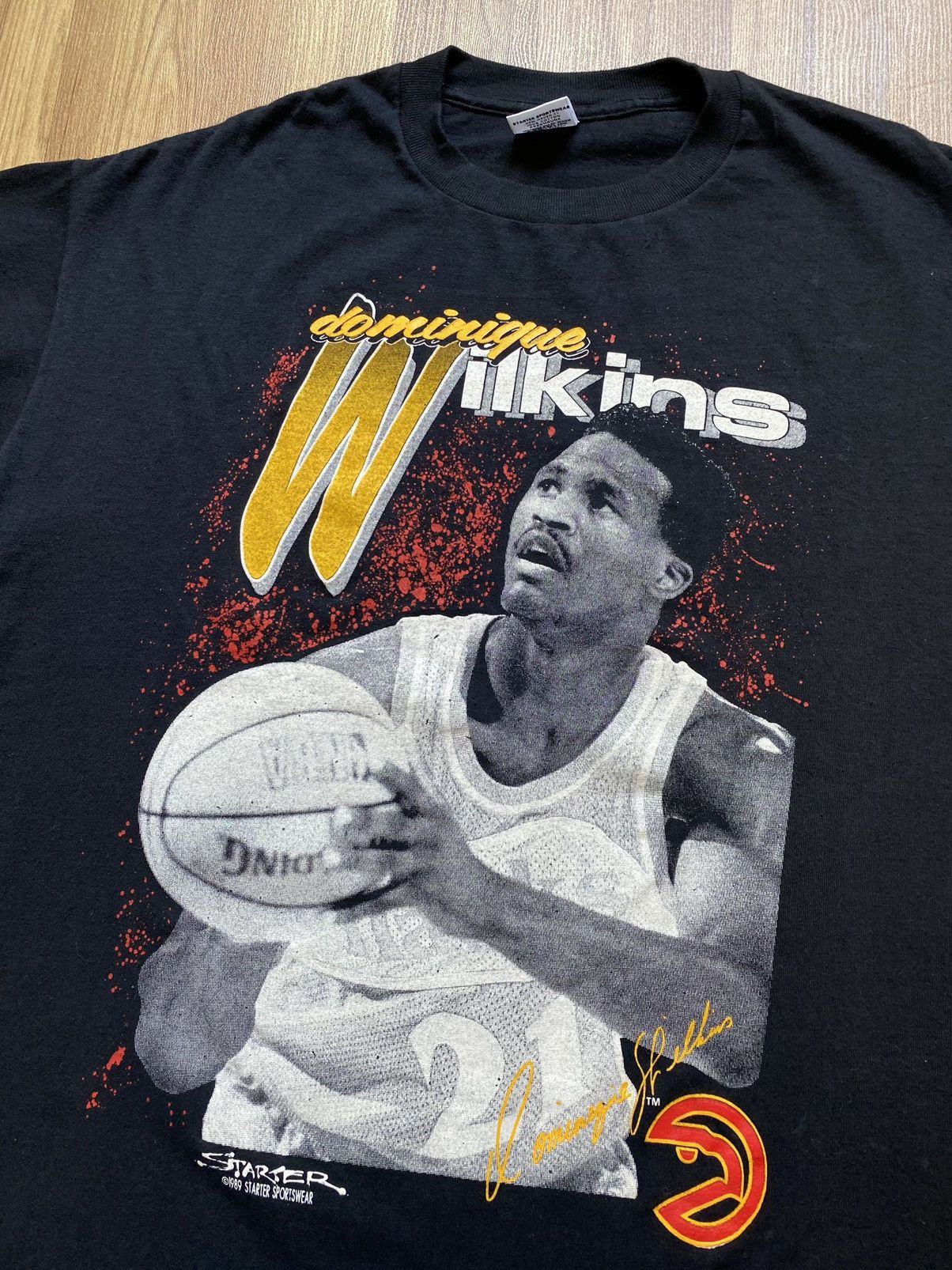 Starter Vintage Dominique Wilkins Atlanta Hawks TShirt Lakers Bryant Size US XL / EU 56 / 4 - 2 Thumbnail