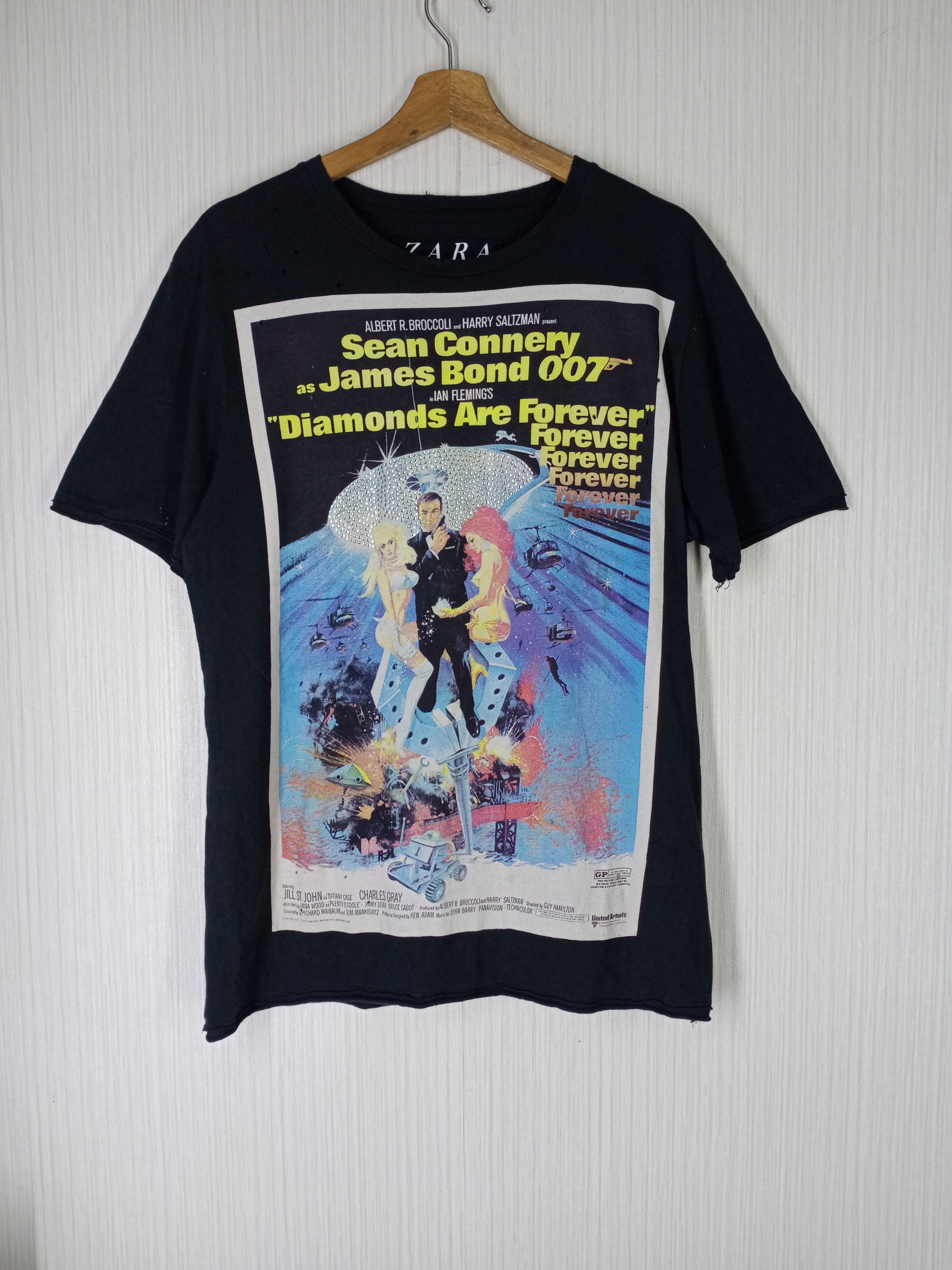 image of James Bond 007 Movie Tshirt in Black, Men's (Size Large)