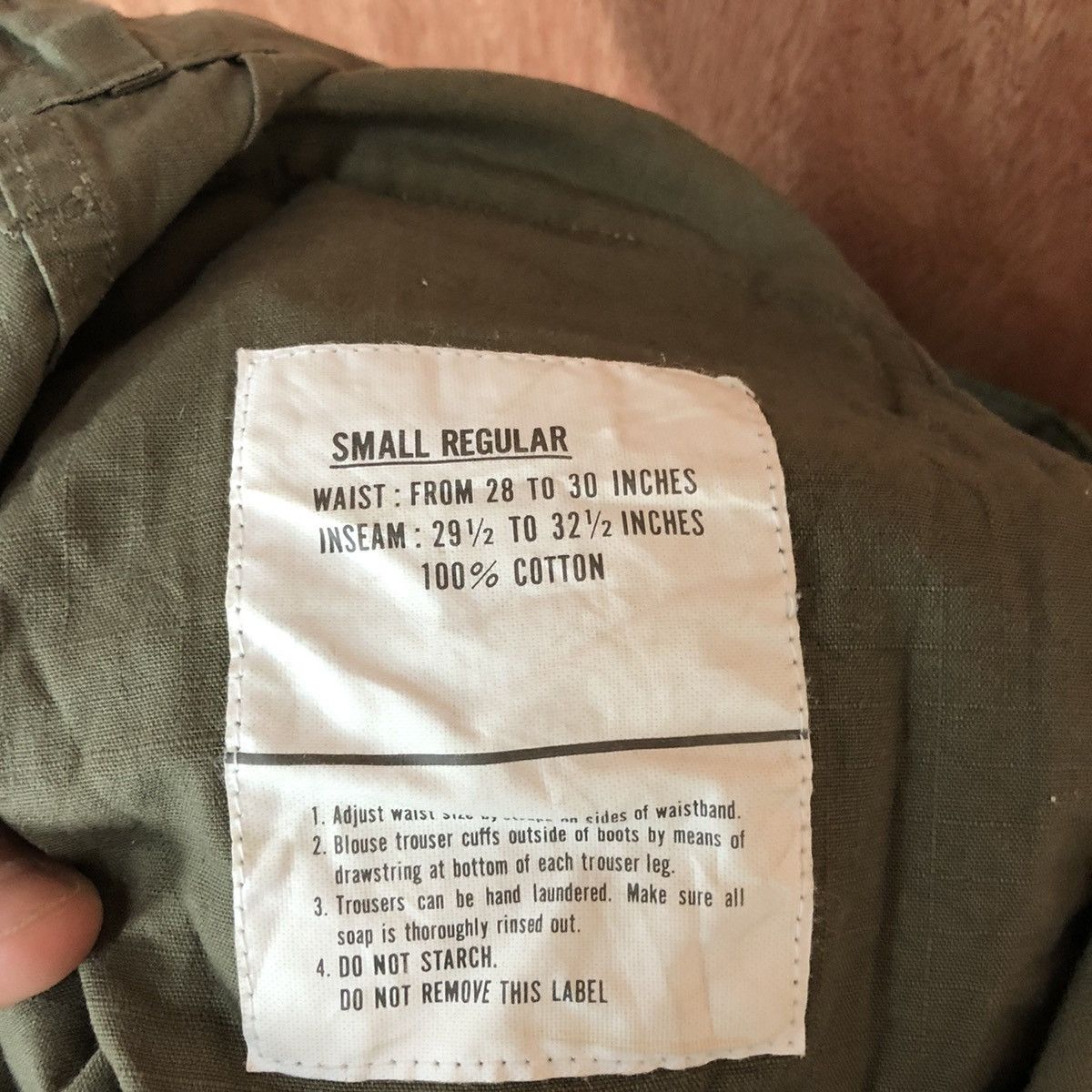 Vintage DLL Ripstop Poplin class 1 military Cargo Pants #1926 Size US 29 - 12 Thumbnail