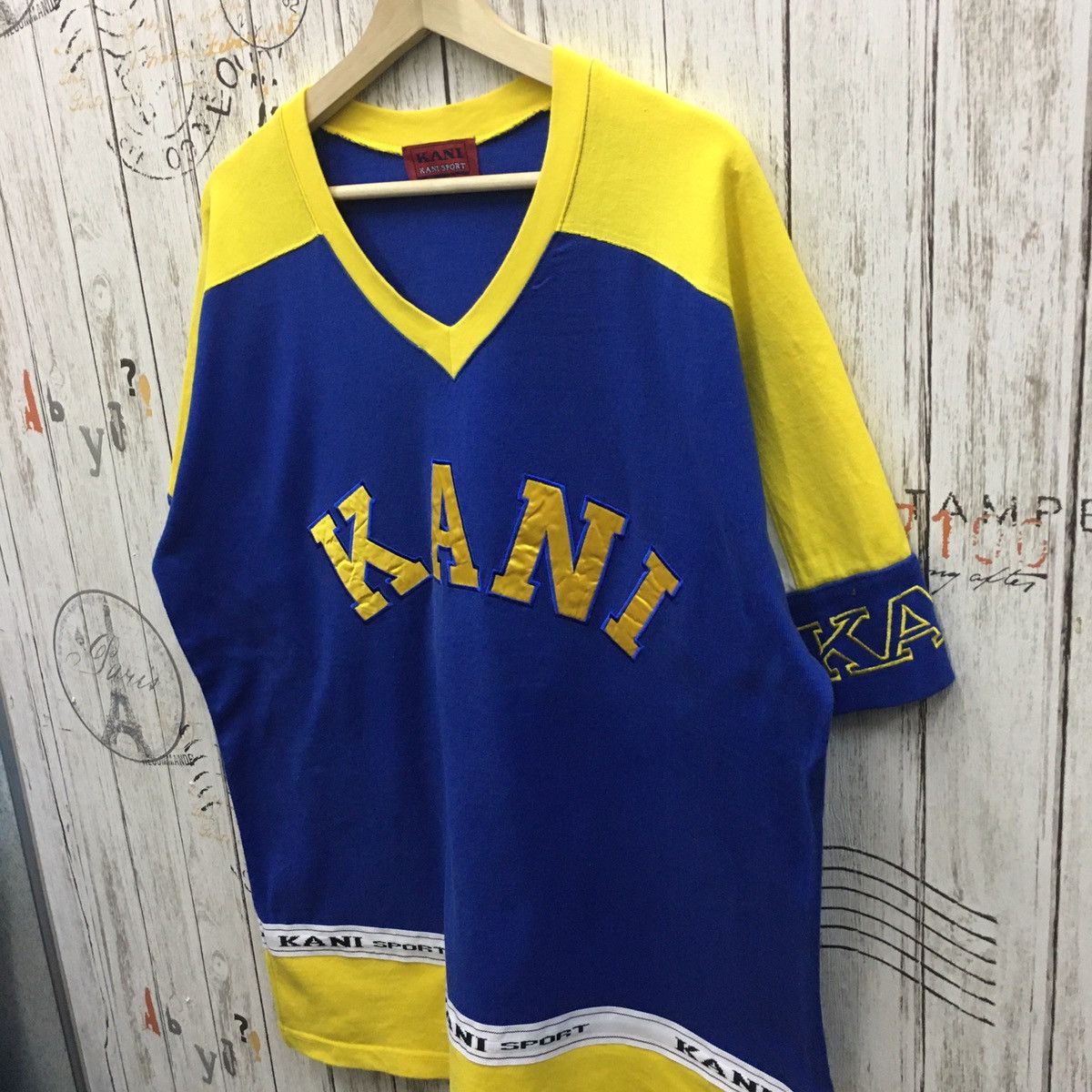Karl Kani Rare Karl Kani Sport All Logo&Spellout Embroidery Vneck Tee Size US XL / EU 56 / 4 - 3 Thumbnail