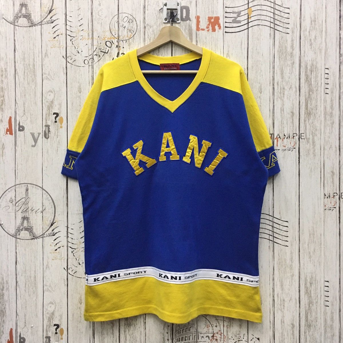 Karl Kani Rare Karl Kani Sport All Logo&Spellout Embroidery Vneck Tee Size US XL / EU 56 / 4 - 1 Thumbnail