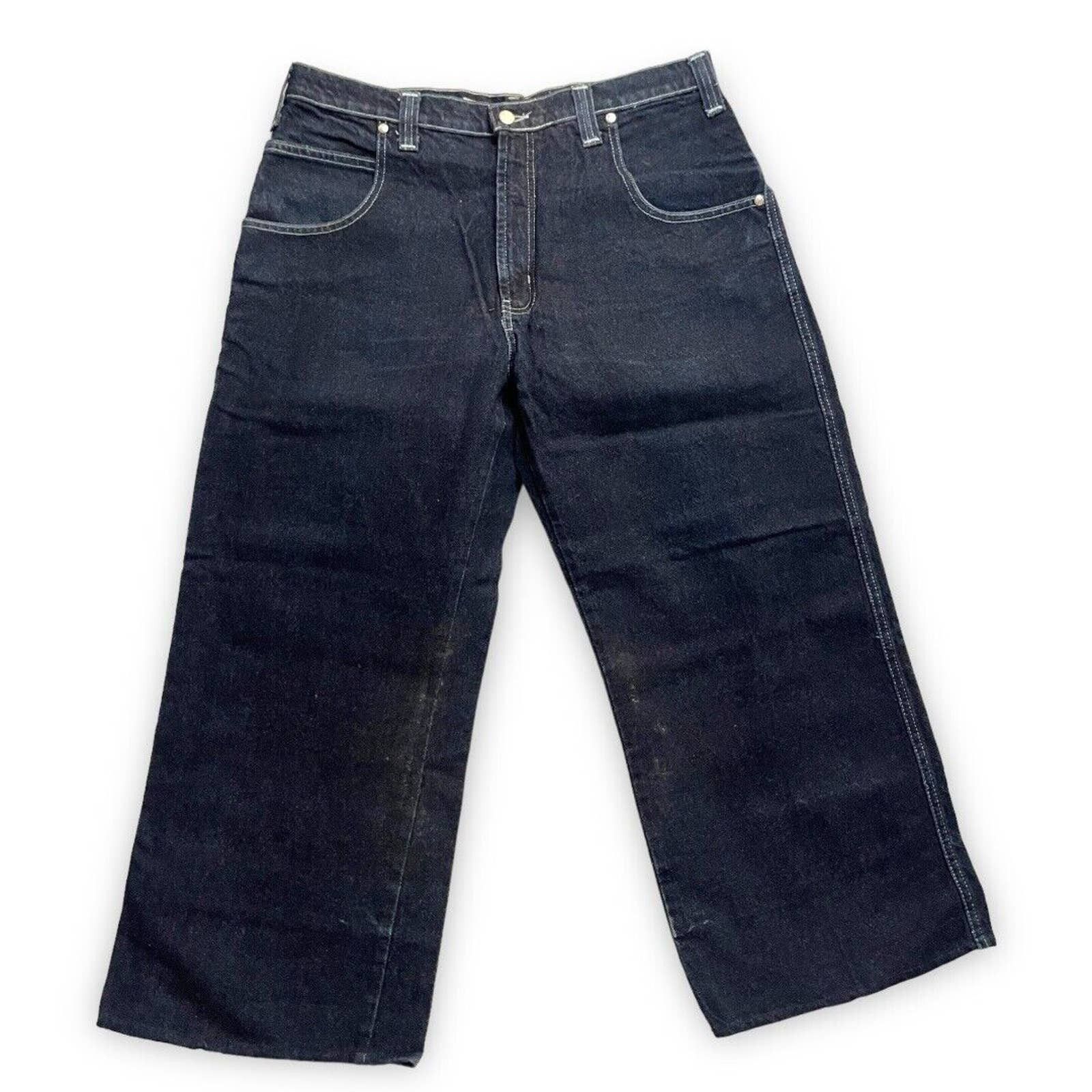 Vintage Vintage 90s Y2K Zonz Wide Leg Jeans Skater Grunge 34x 28 | Grailed