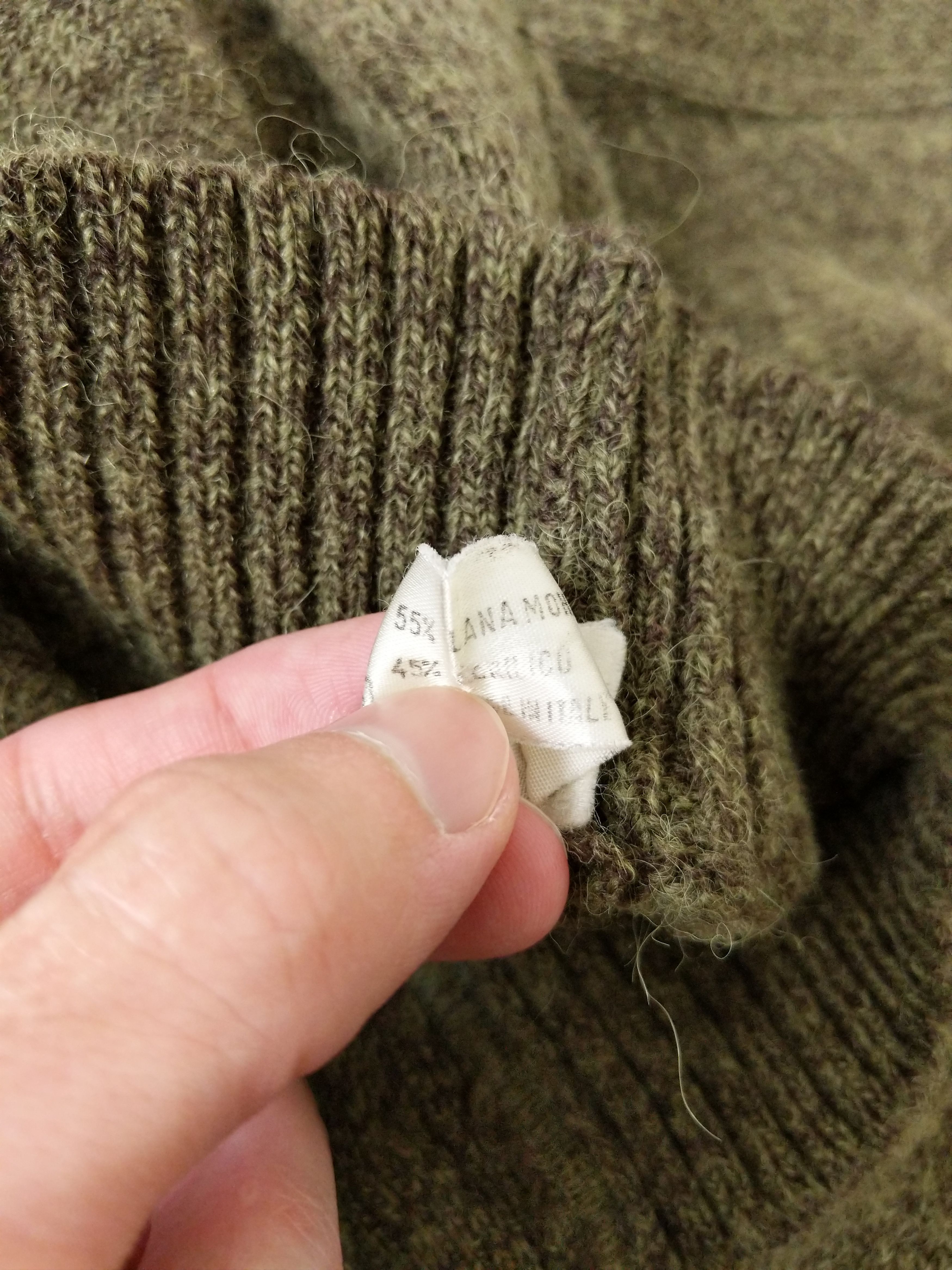 Vintage Vintage Rare Kurt Cobain Mohair Sweater 60s/70s Olive Green Size US M / EU 48-50 / 2 - 8 Thumbnail
