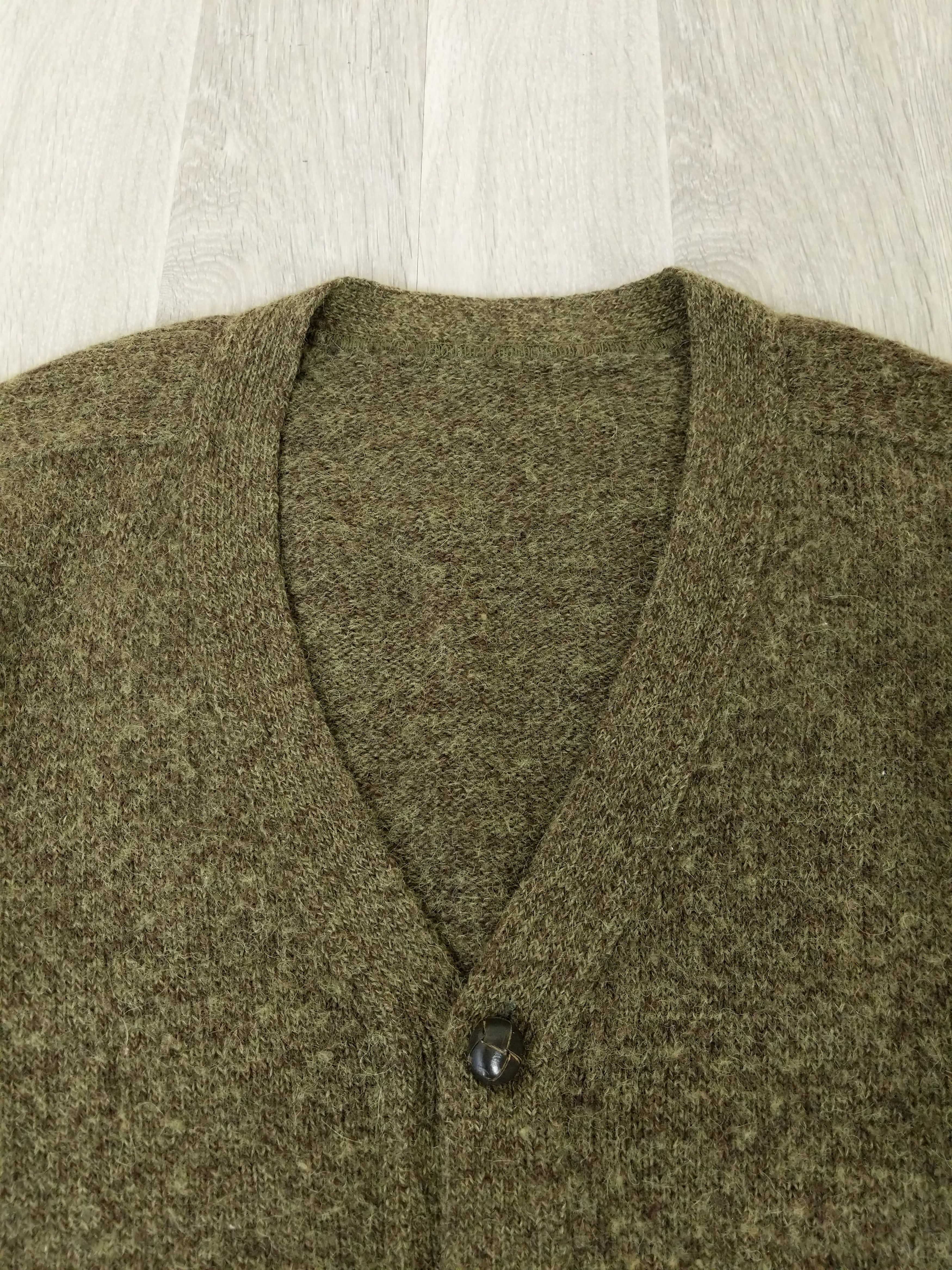 Vintage Vintage Rare Kurt Cobain Mohair Sweater 60s/70s Olive Green Size US M / EU 48-50 / 2 - 2 Thumbnail