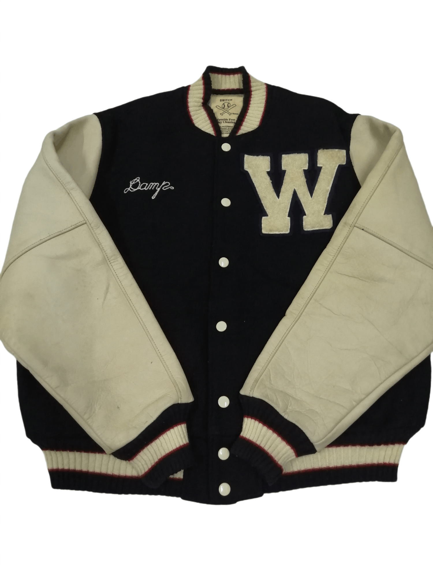 MLB × Vintage Vintage Washington Baseball Wool Leather Varsity Jacket Size US M / EU 48-50 / 2 - 3 Thumbnail