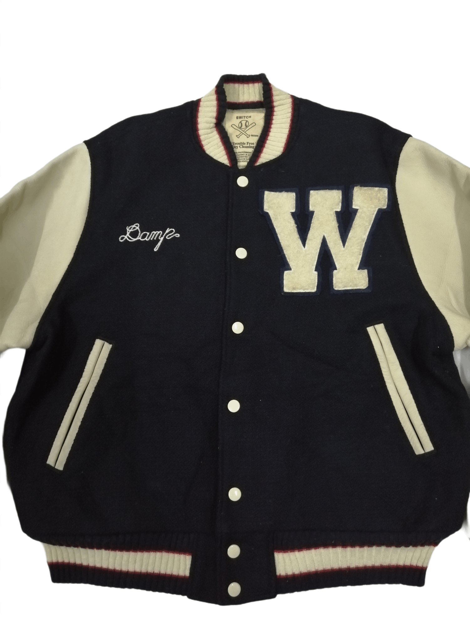 MLB × Vintage Vintage Washington Baseball Wool Leather Varsity Jacket Size US M / EU 48-50 / 2 - 2 Thumbnail