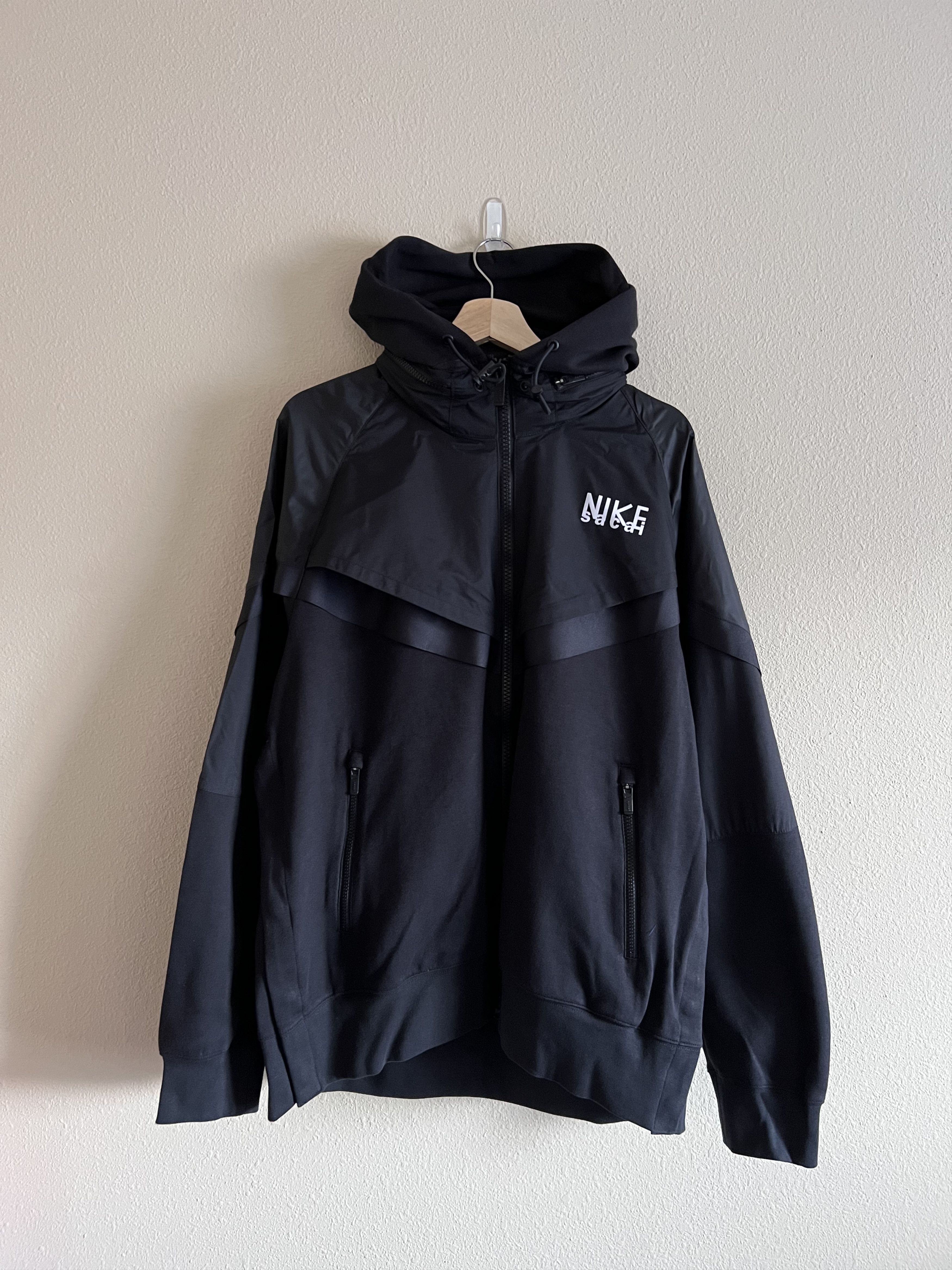 Nike Sacai Nike Full Zip Hoodie in Black | Grailed