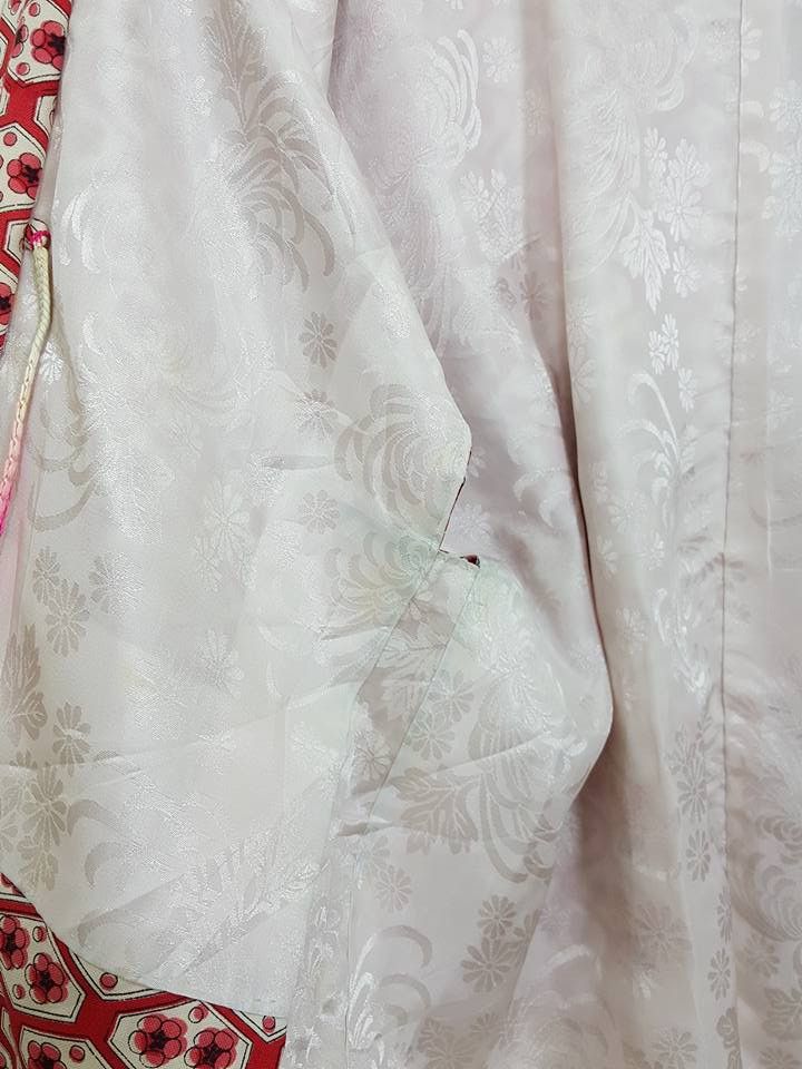 Other Awase Haori Floral Motif Illustration Noragi Kimono Jacket Size US M / EU 48-50 / 2 - 11 Thumbnail