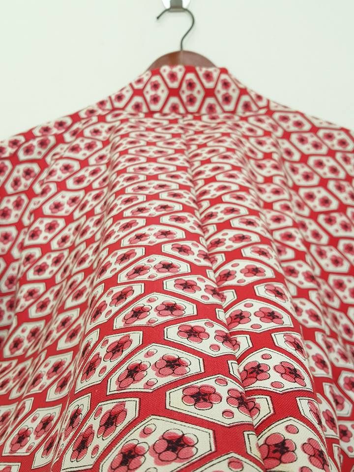 Other Awase Haori Floral Motif Illustration Noragi Kimono Jacket Size US M / EU 48-50 / 2 - 6 Thumbnail