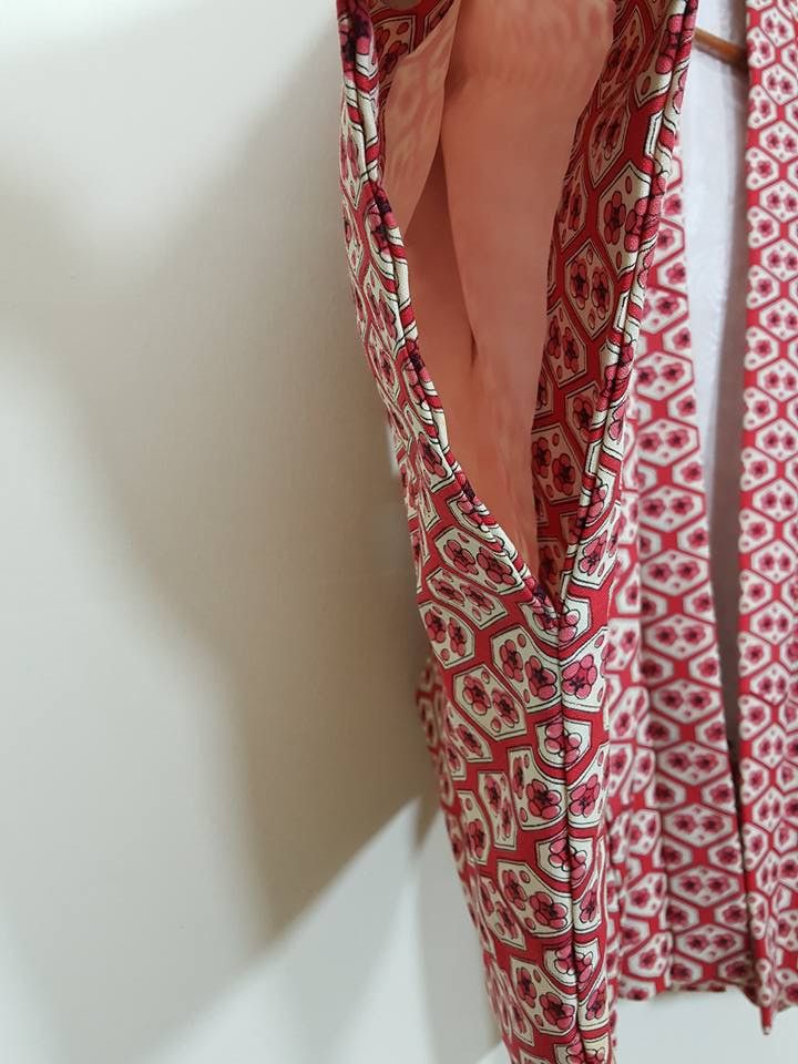 Other Awase Haori Floral Motif Illustration Noragi Kimono Jacket Size US M / EU 48-50 / 2 - 12 Thumbnail
