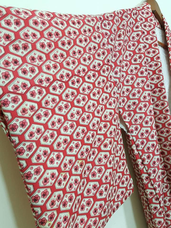 Other Awase Haori Floral Motif Illustration Noragi Kimono Jacket Size US M / EU 48-50 / 2 - 7 Thumbnail