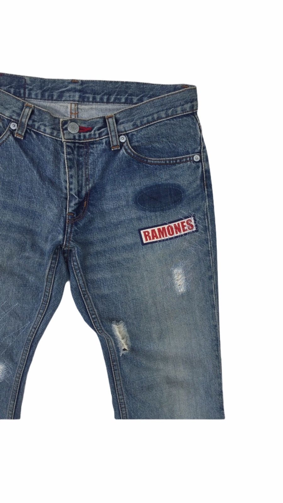 Hysteric Glamour × Japanese Brand Disstressed Hysteric Glamour X Ramones Denim Jeans Size US 28 / EU 44 - 5 Thumbnail