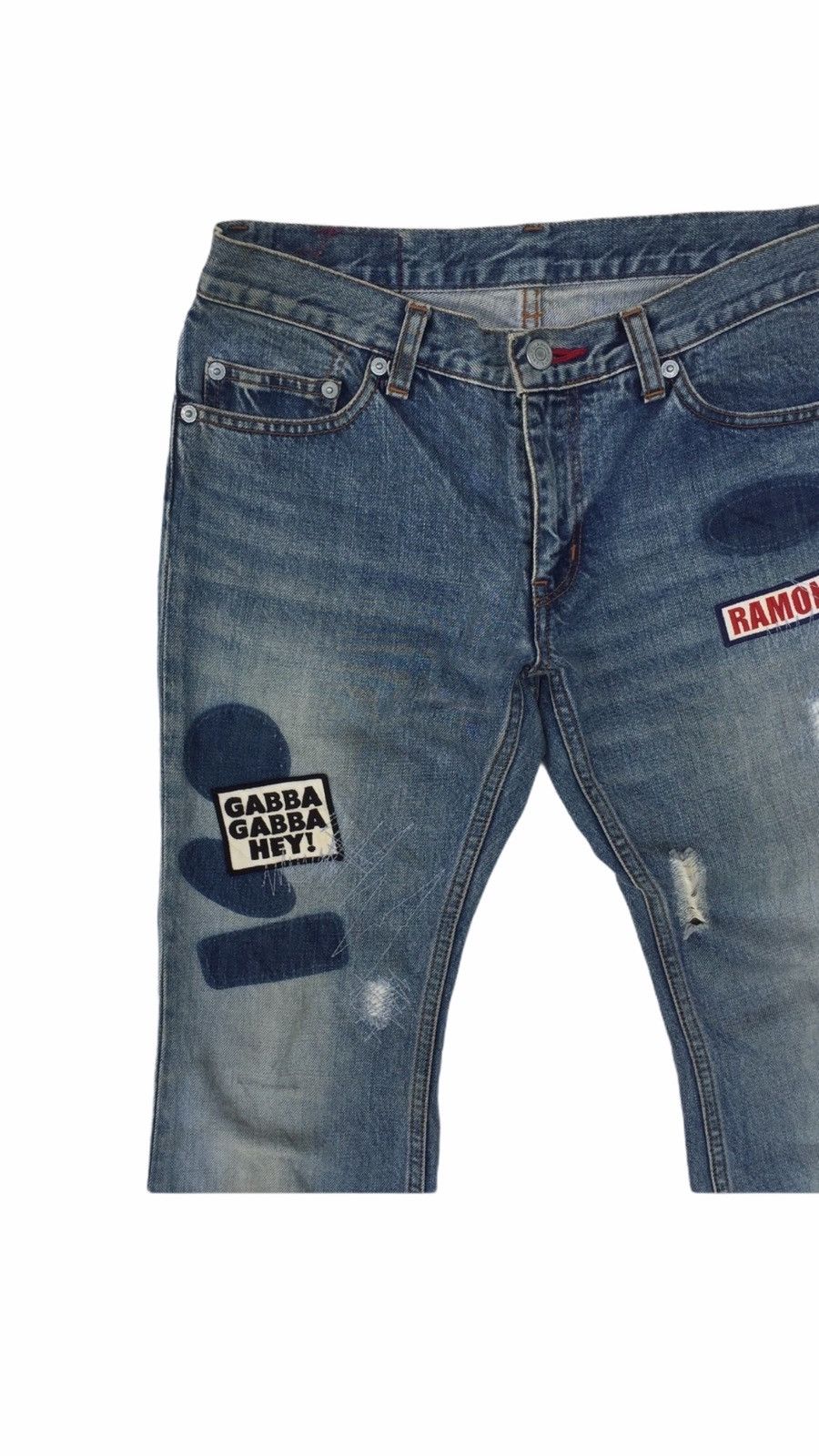 Hysteric Glamour × Japanese Brand Disstressed Hysteric Glamour X Ramones Denim Jeans Size US 28 / EU 44 - 4 Thumbnail