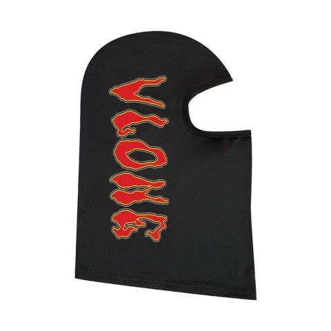 image of Last One Vlone Flamethrower Mask in Black/Red, Men's