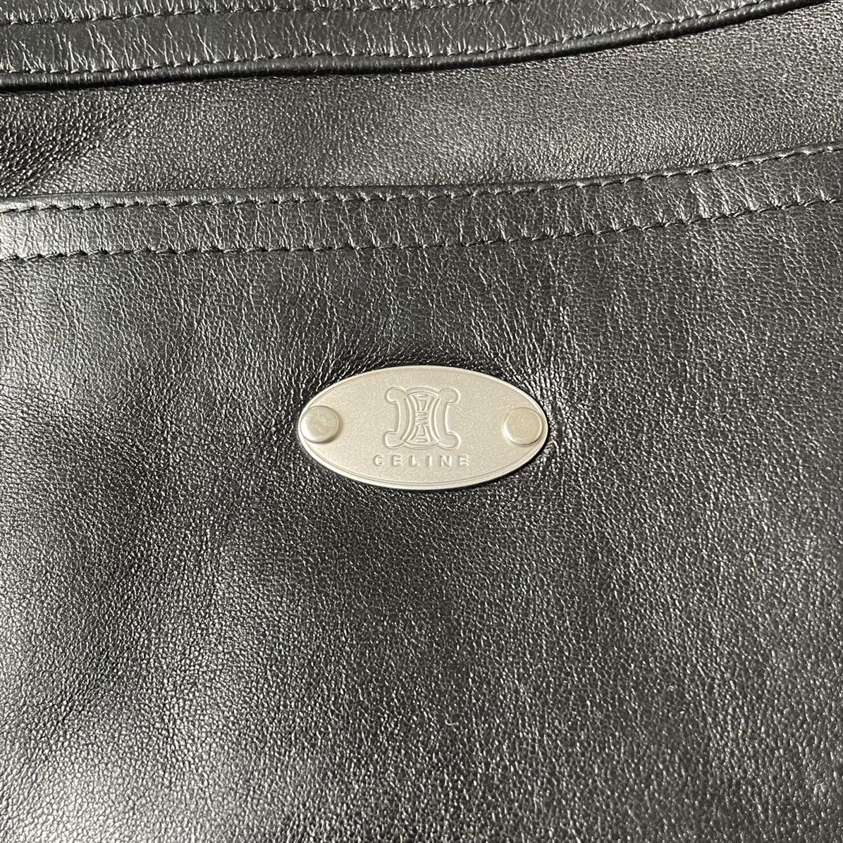 Celine Black Leather Flared Leg Trousers Size 28" / US 6 / IT 42 - 11 Thumbnail