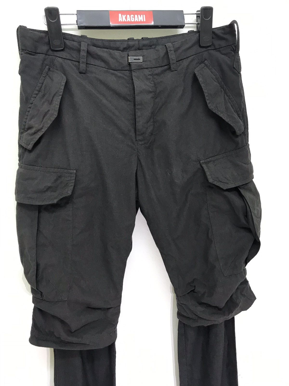 Japanese Brand 🧛‍♀️The Viridi-anne Cargo Layered Pant Goth Linen Inside Size US 29 - 3 Thumbnail