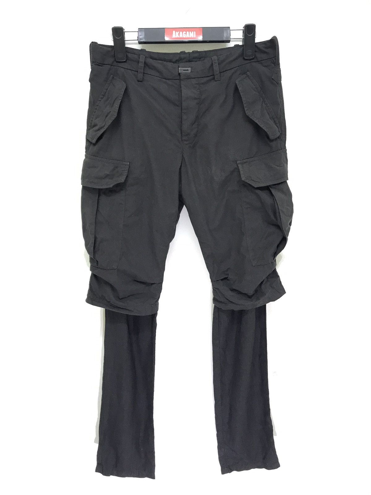 Japanese Brand 🧛‍♀️The Viridi-anne Cargo Layered Pant Goth Linen Inside Size US 29 - 1 Thumbnail