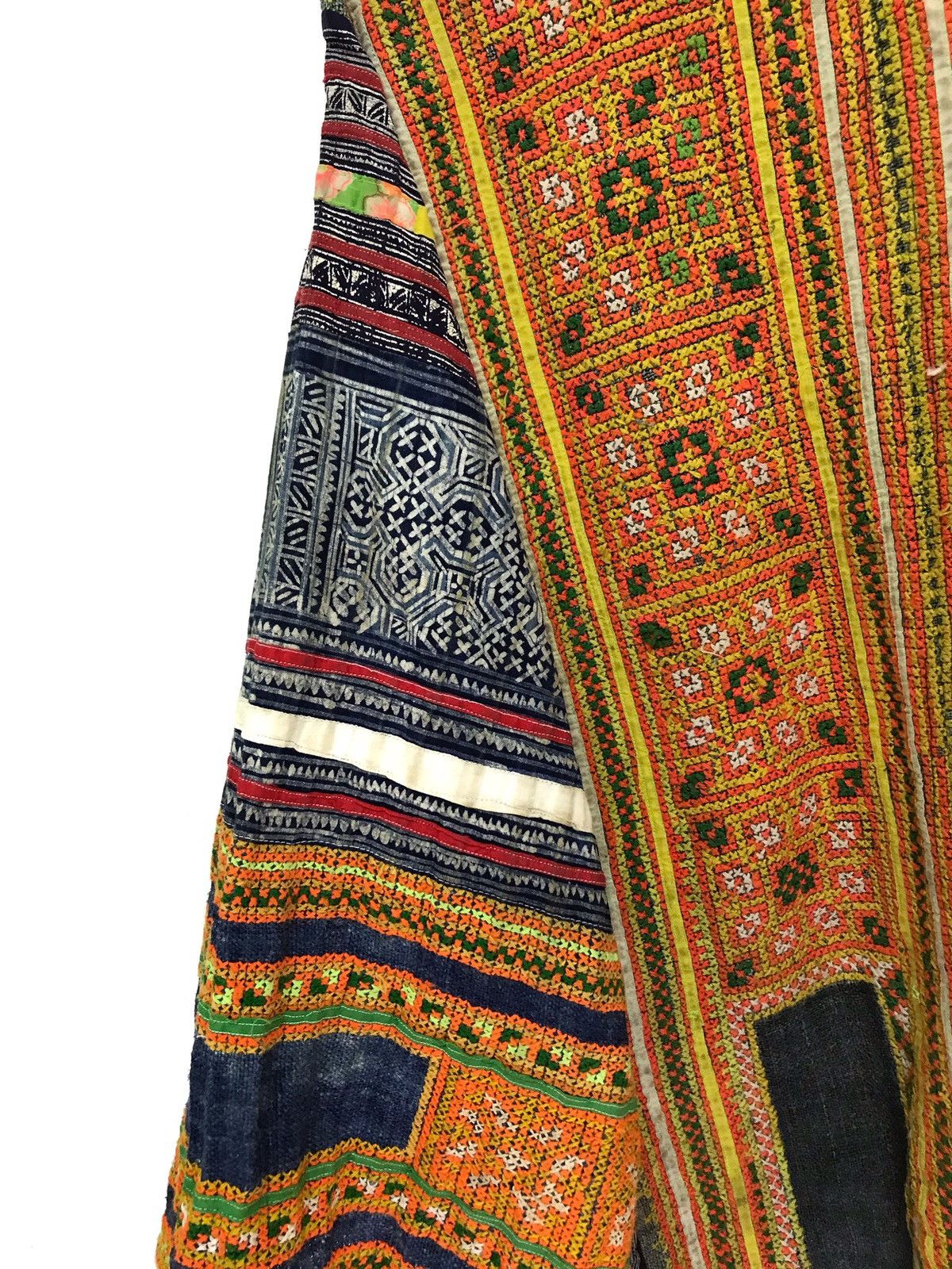 Indigo ☠Rare Vtg Hybrid Patchwork Jacket Woven Cotton Indigo Blue Size US L / EU 52-54 / 3 - 13 Thumbnail