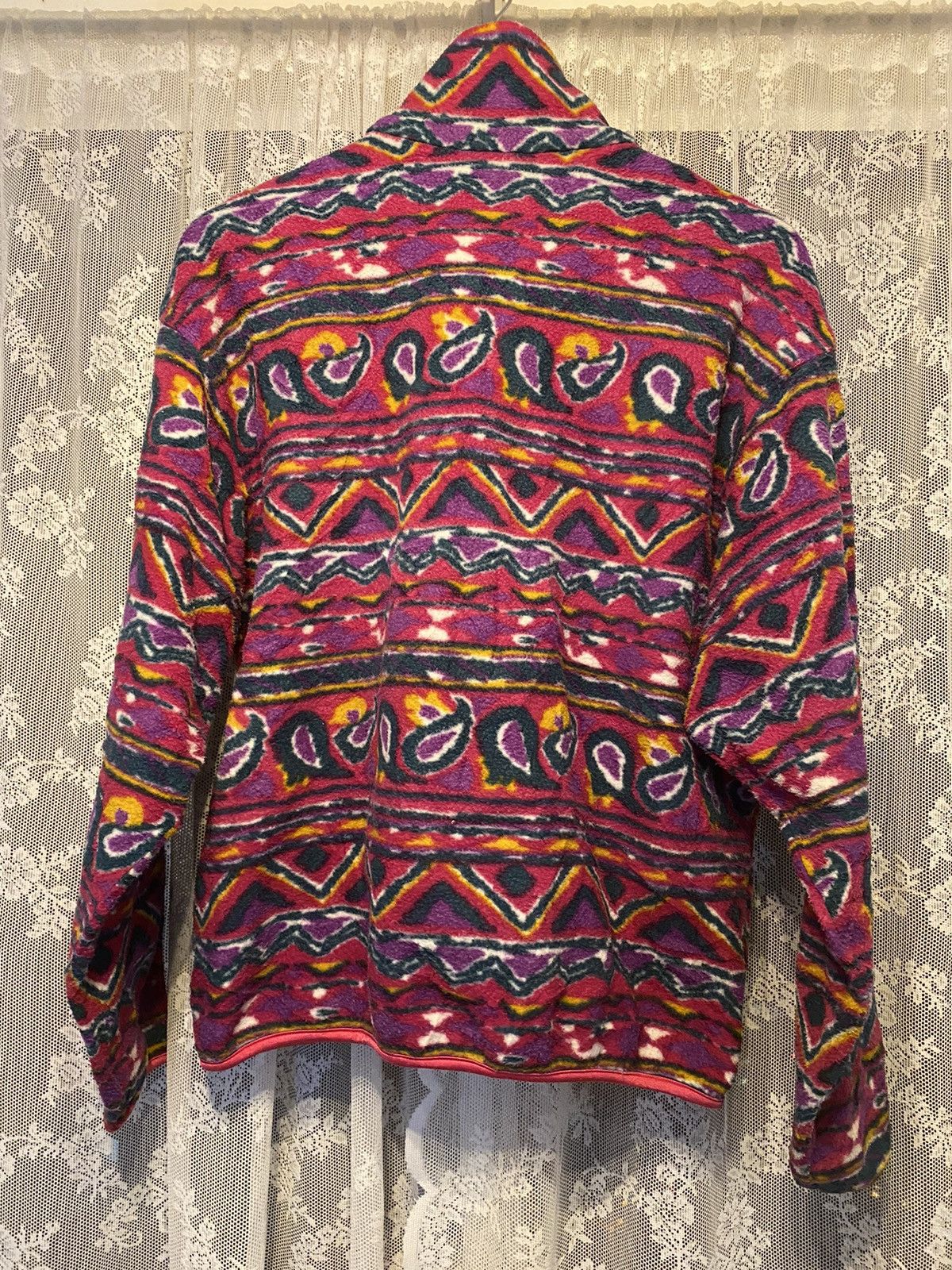 Ellesse 90's Striking Paisley Ellesse Fleece Vintage Jacket Size US L / EU 52-54 / 3 - 2 Thumbnail