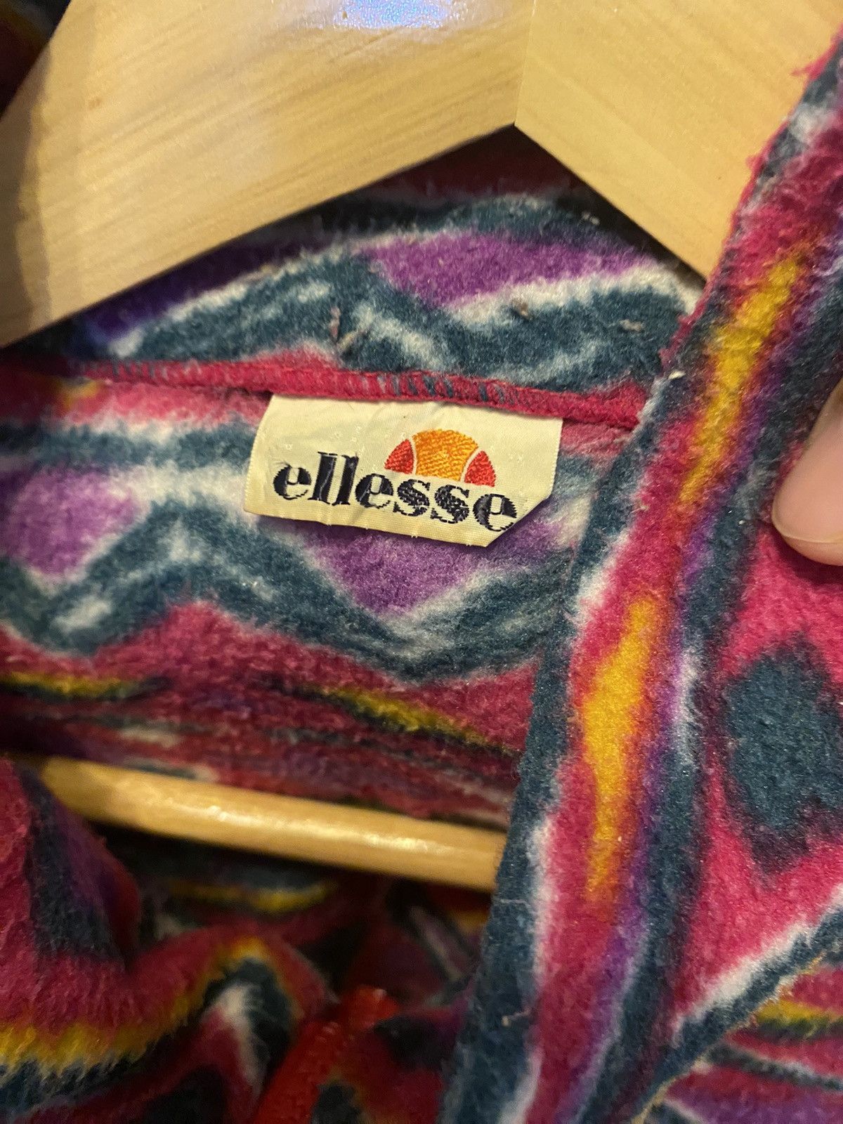 Ellesse 90's Striking Paisley Ellesse Fleece Vintage Jacket Size US L / EU 52-54 / 3 - 7 Thumbnail