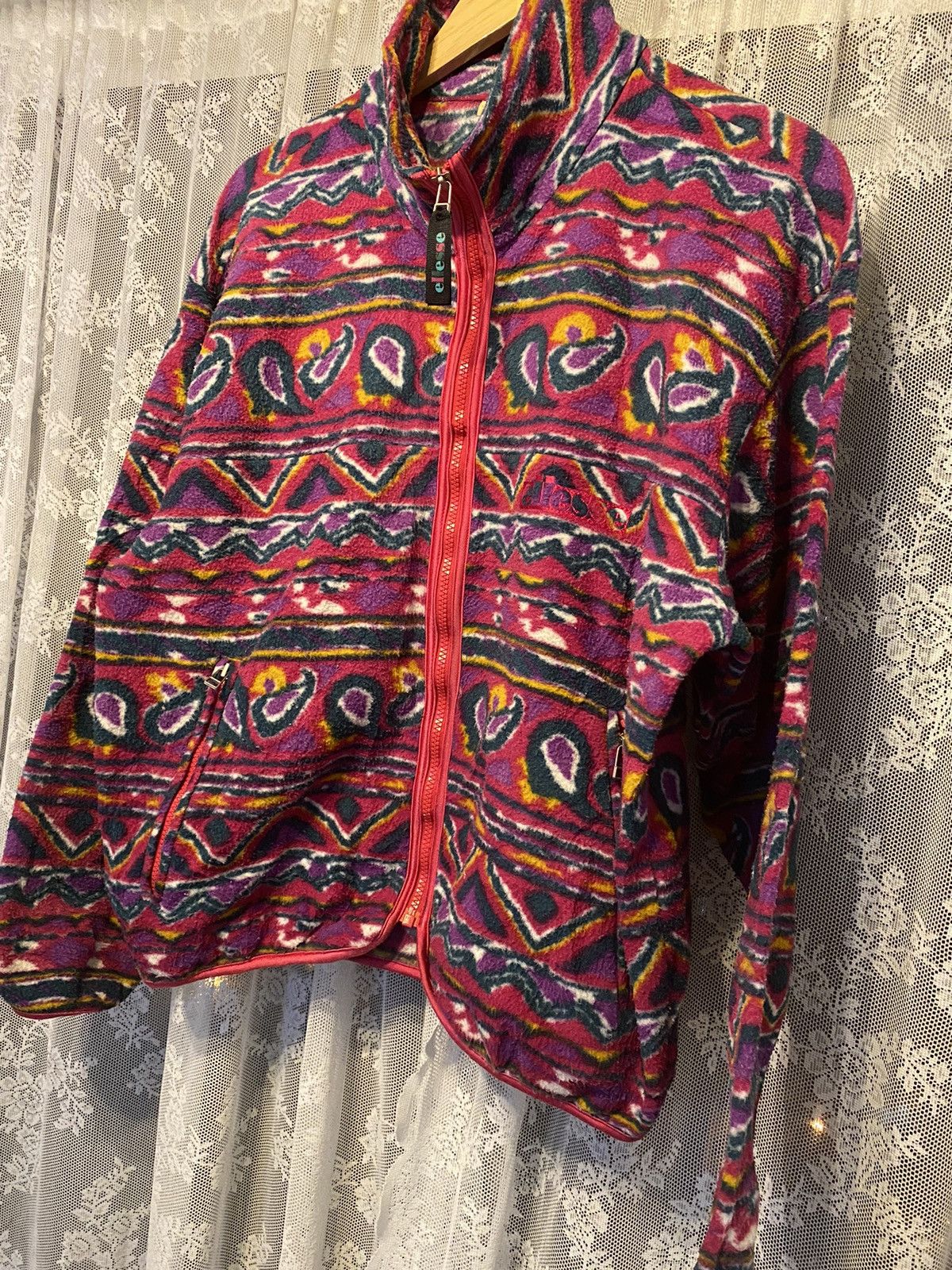 Ellesse 90's Striking Paisley Ellesse Fleece Vintage Jacket Size US L / EU 52-54 / 3 - 3 Thumbnail