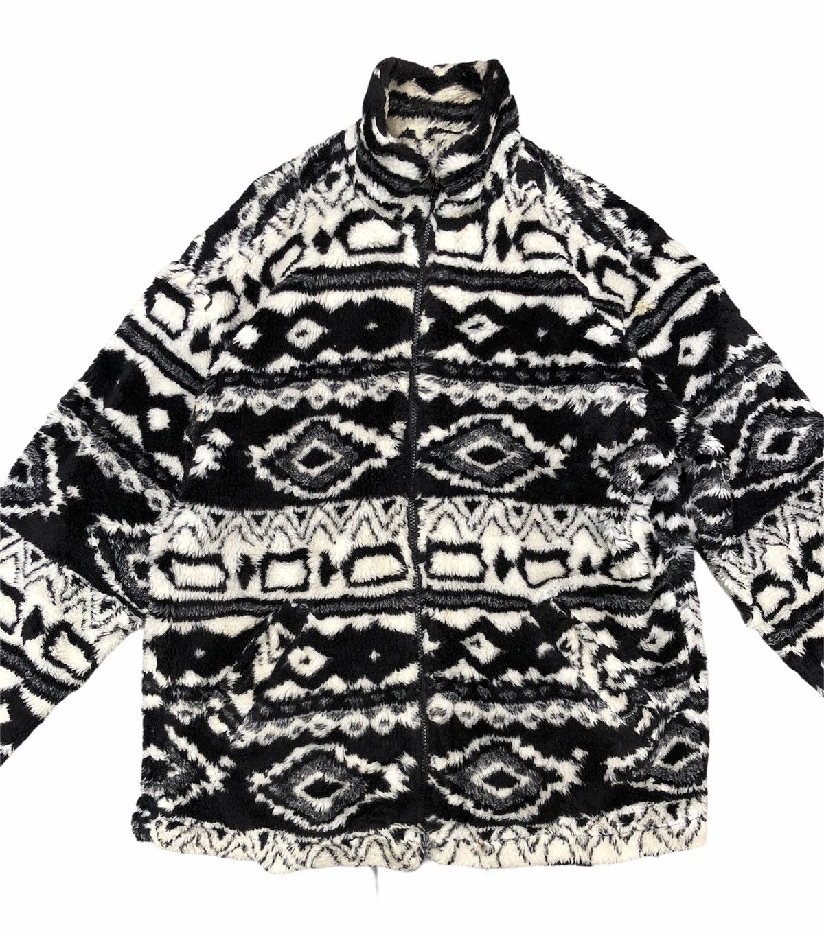 Japanese Brand Good Mind Navajo Design Fleece Jacket Size US M / EU 48-50 / 2 - 2 Thumbnail
