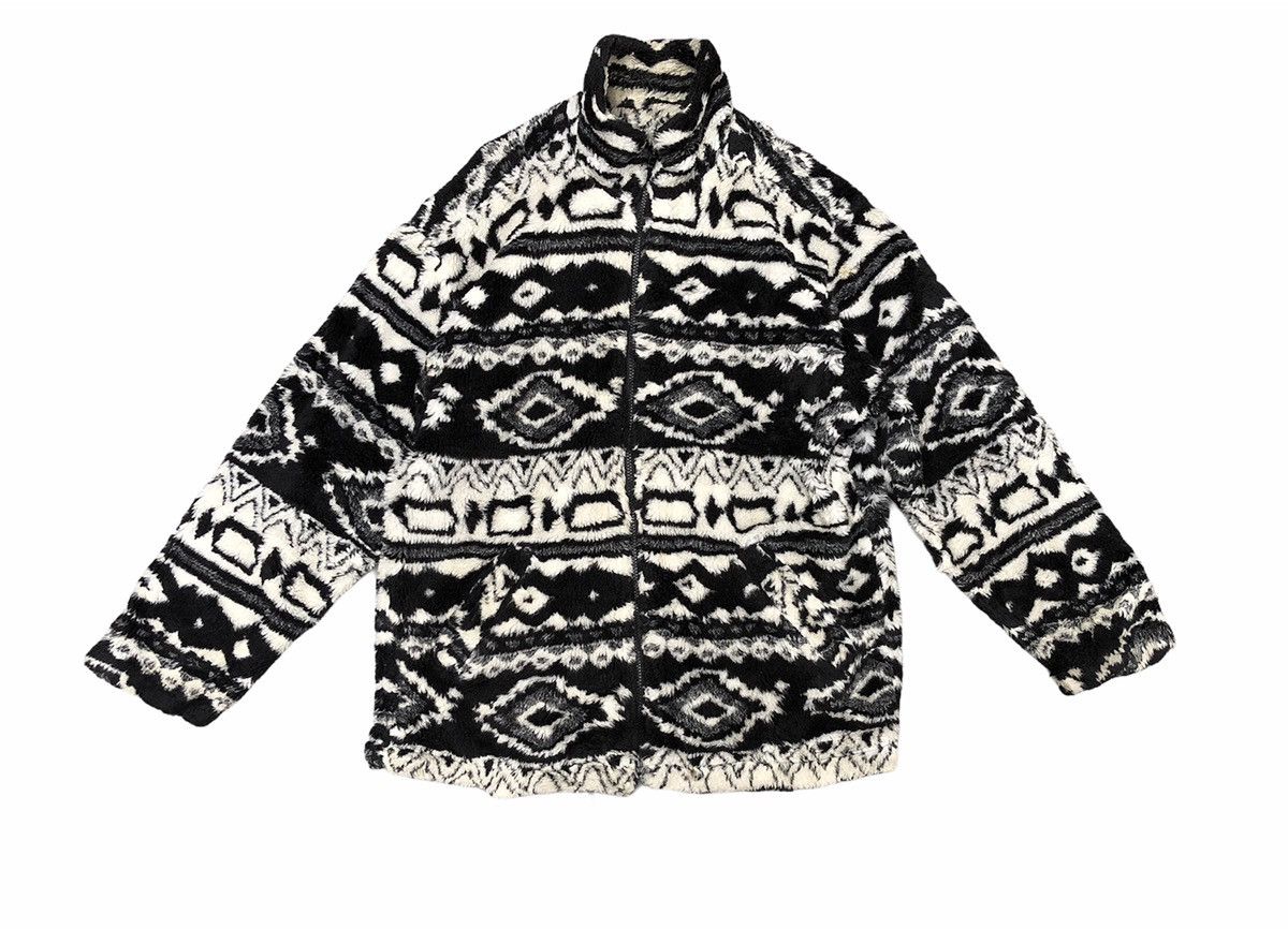 Japanese Brand Good Mind Navajo Design Fleece Jacket Size US M / EU 48-50 / 2 - 1 Thumbnail