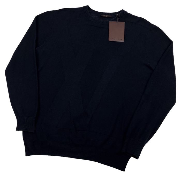 Louis Vuitton, Sweaters, Louis Vuitton Mens Blue Lvse Monogram Degrade  Crewneck