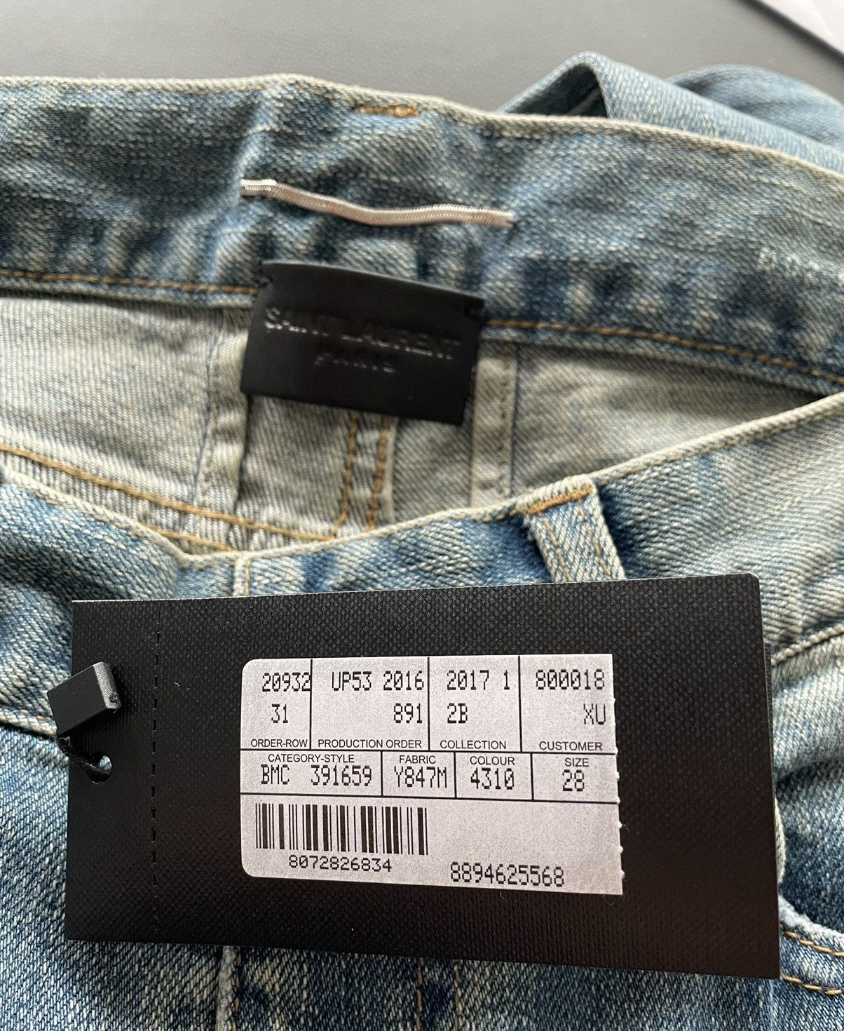 Hedi Slimane × Saint Laurent Paris × Yves Saint Laurent Super RARE Saint Laurent by Hedi Slimane Trash Crash Denim Size US 28 / EU 44 - 22 Thumbnail