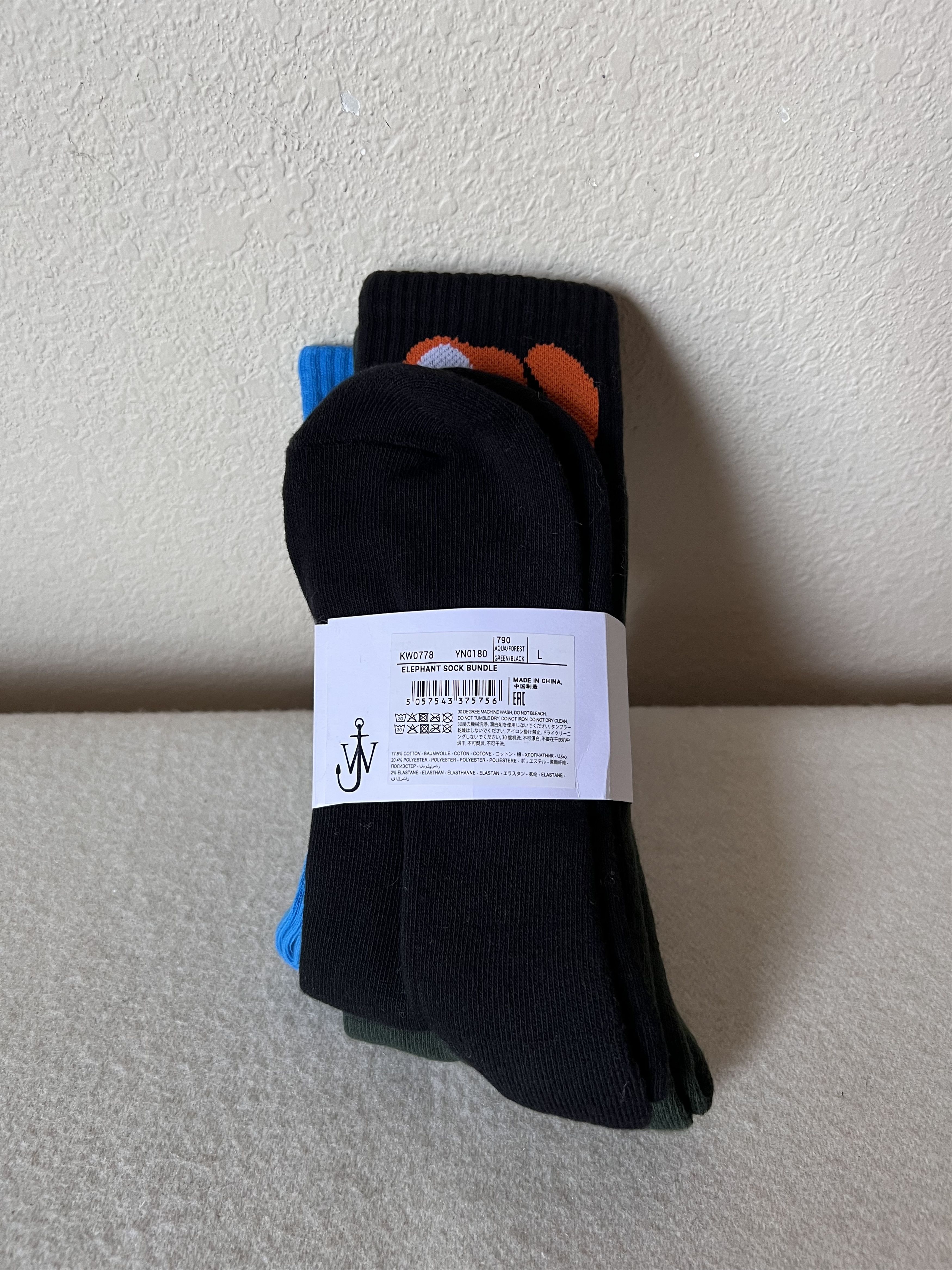 JW Anderson J.W. Anderson Elephant Sock 3 Pack Size ONE SIZE - 3 Thumbnail