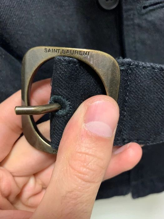 Saint Laurent Paris Black Multi Pocket Outerwear with Belt Size US L / EU 52-54 / 3 - 9 Thumbnail