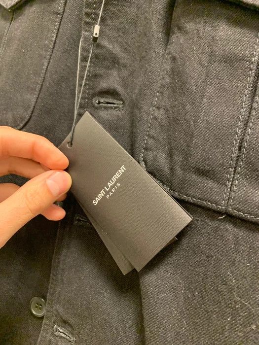 Saint Laurent Paris Black Multi Pocket Outerwear with Belt Size US L / EU 52-54 / 3 - 4 Thumbnail