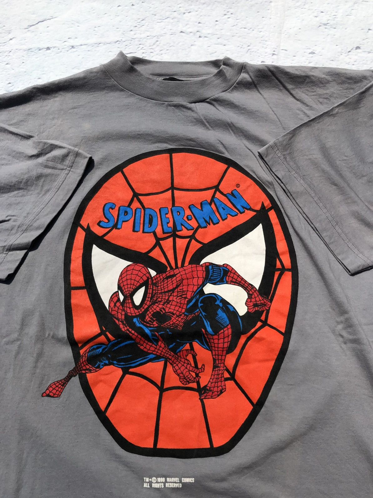DC Comics Vintage 1990 Spider Man Marvel Gray Tee (Silver Surfer) Size US XL / EU 56 / 4 - 2 Thumbnail
