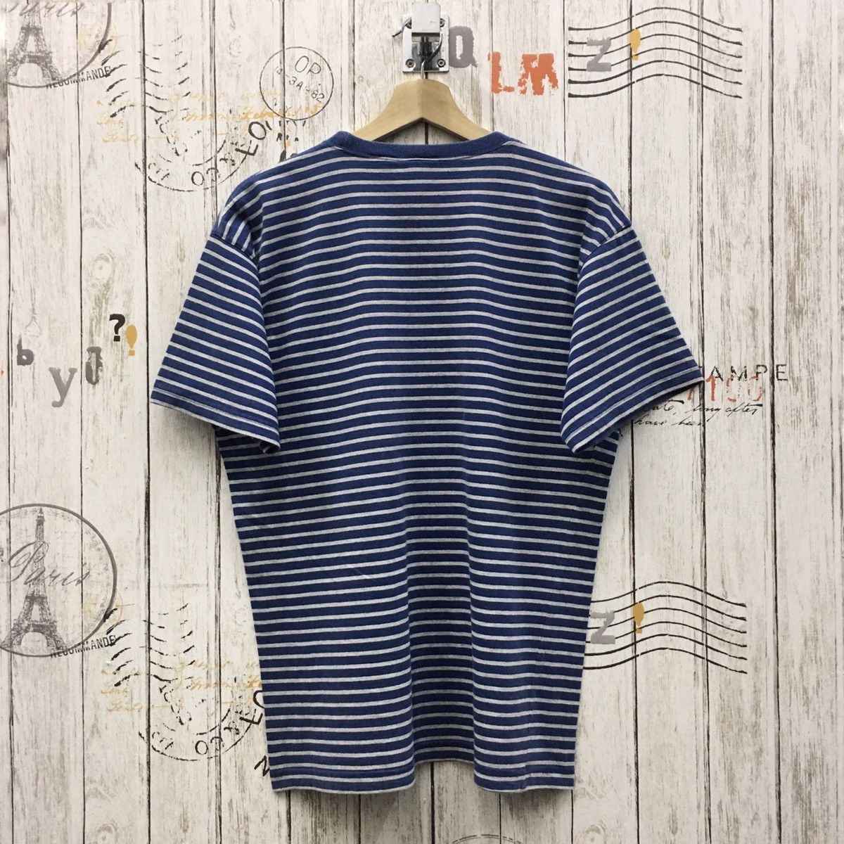 Cartoon Network × Vintage Vintage 90s Donald Duck & Pluto Embroidery Striped Tee Size US M / EU 48-50 / 2 - 5 Thumbnail