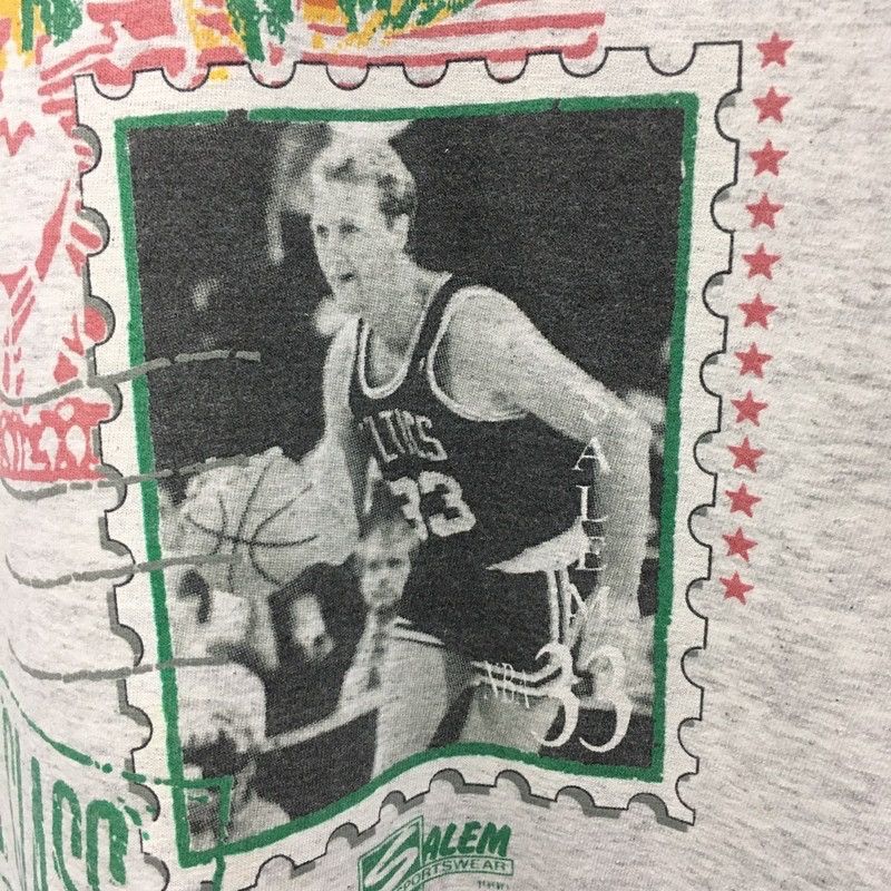 NBA × Salem Sportswear × Vintage Rare Vintage 90’s Larry Bird Boston Celtics NBA Tee Size US M / EU 48-50 / 2 - 6 Thumbnail