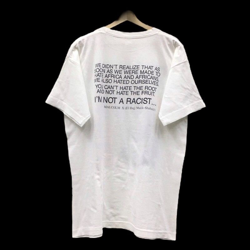 Vintage Super Rare Vintage 1992 Malcolm X I’m Not A Racist Tee Size US L / EU 52-54 / 3 - 2 Thumbnail