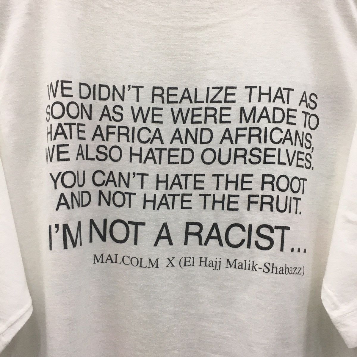 Vintage Super Rare Vintage 1992 Malcolm X I’m Not A Racist Tee Size US L / EU 52-54 / 3 - 4 Thumbnail